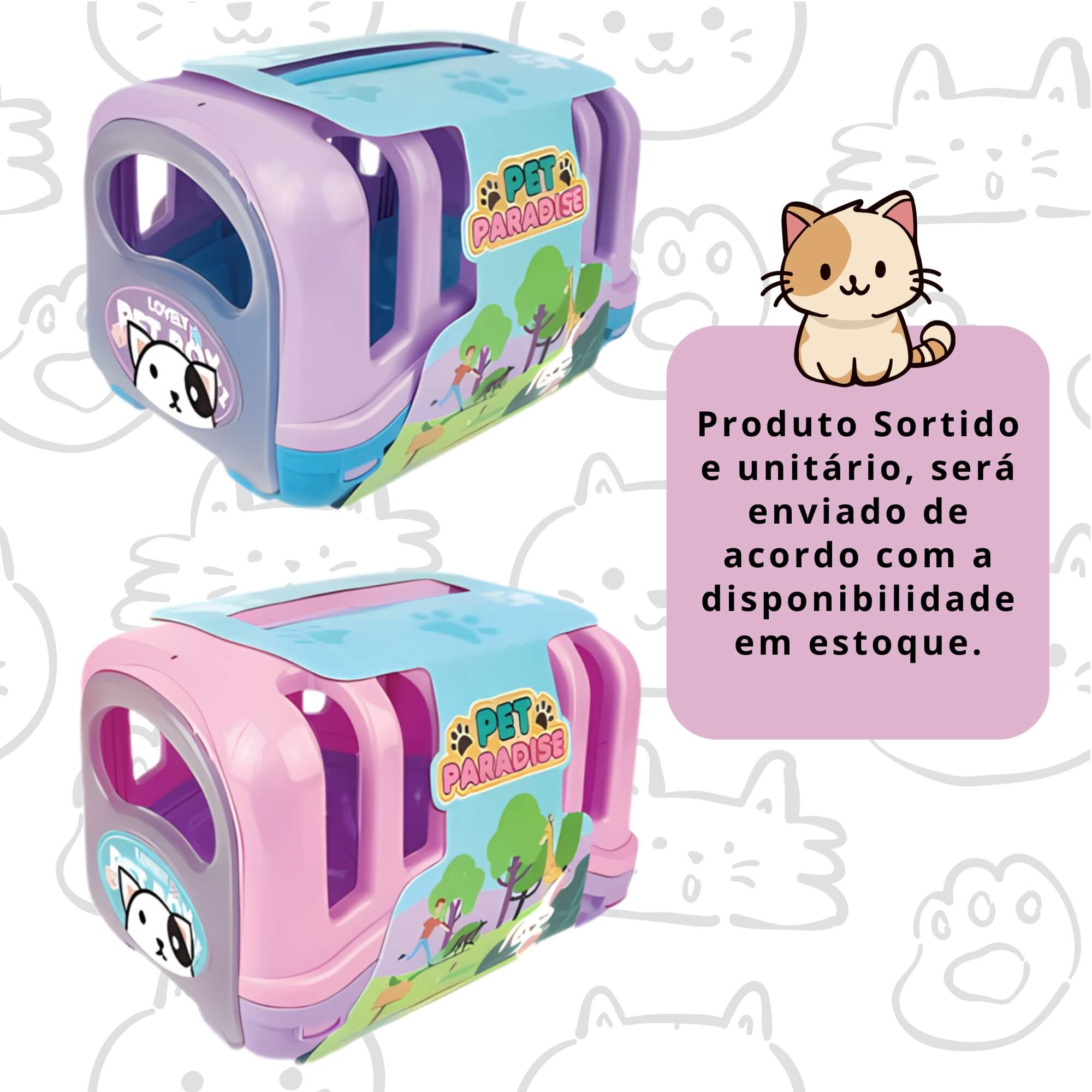 Brinquedo Infantil Pet Cat Gatinho na Casinha Sortido e Unitário Coloria - 420203801