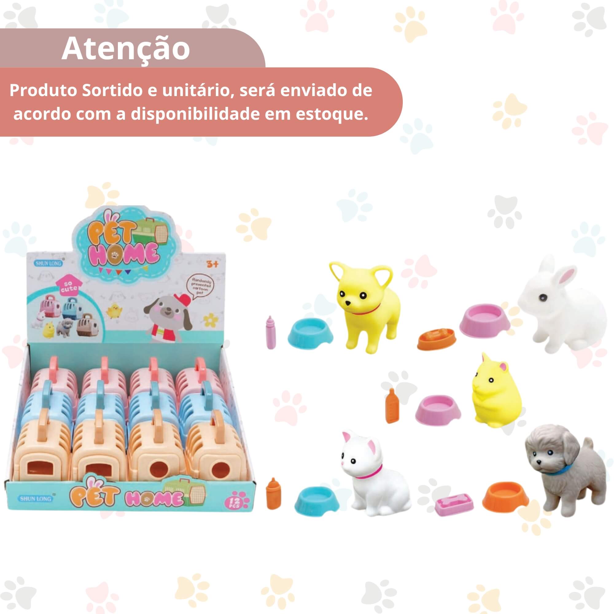 Brinquedo Infantil Pet na Casinha Sortido e Unitário Coloria - 420202680