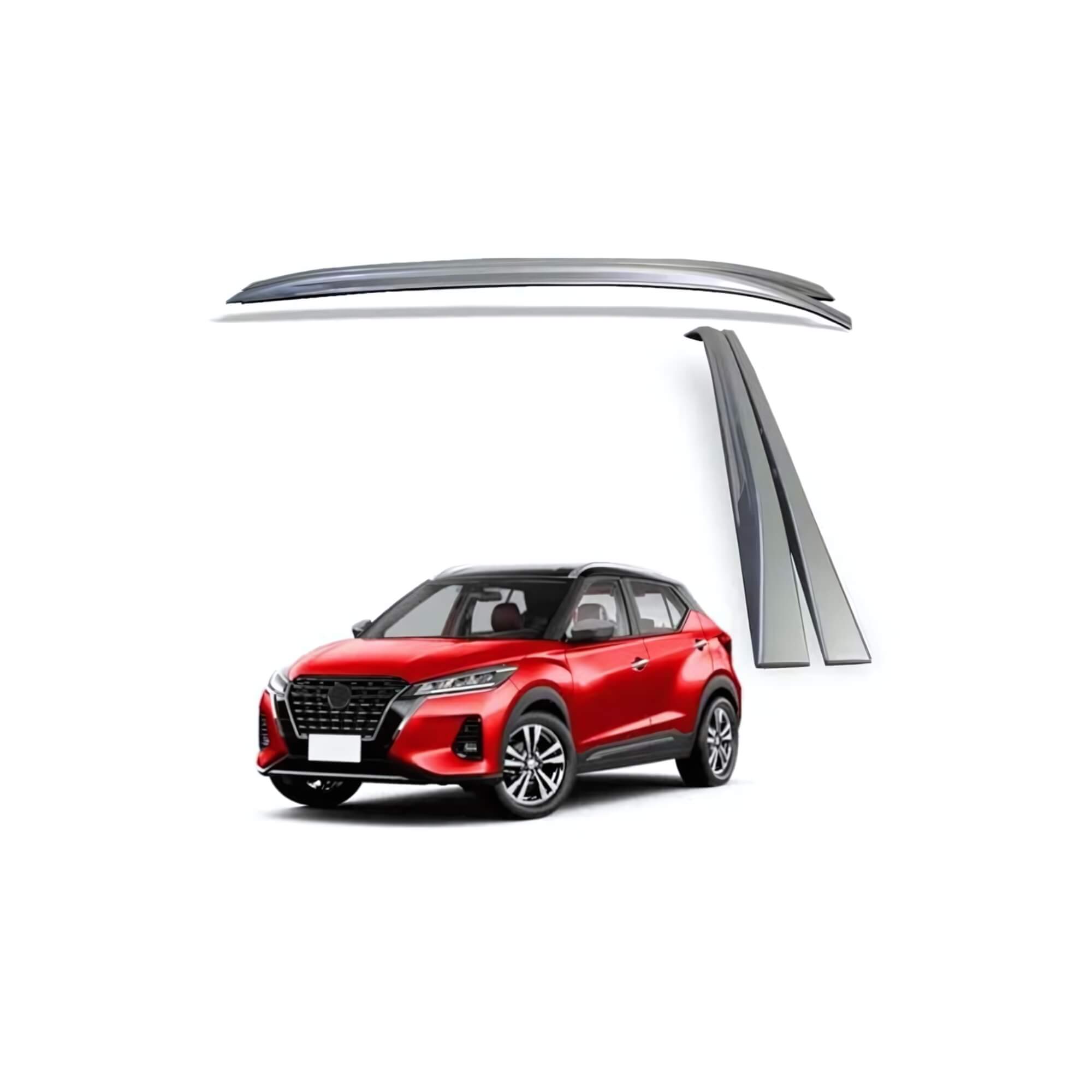 Longarina de Teto Nissan Kicks Prata 2016 a 2025 Suits - LTN730 - YHC177