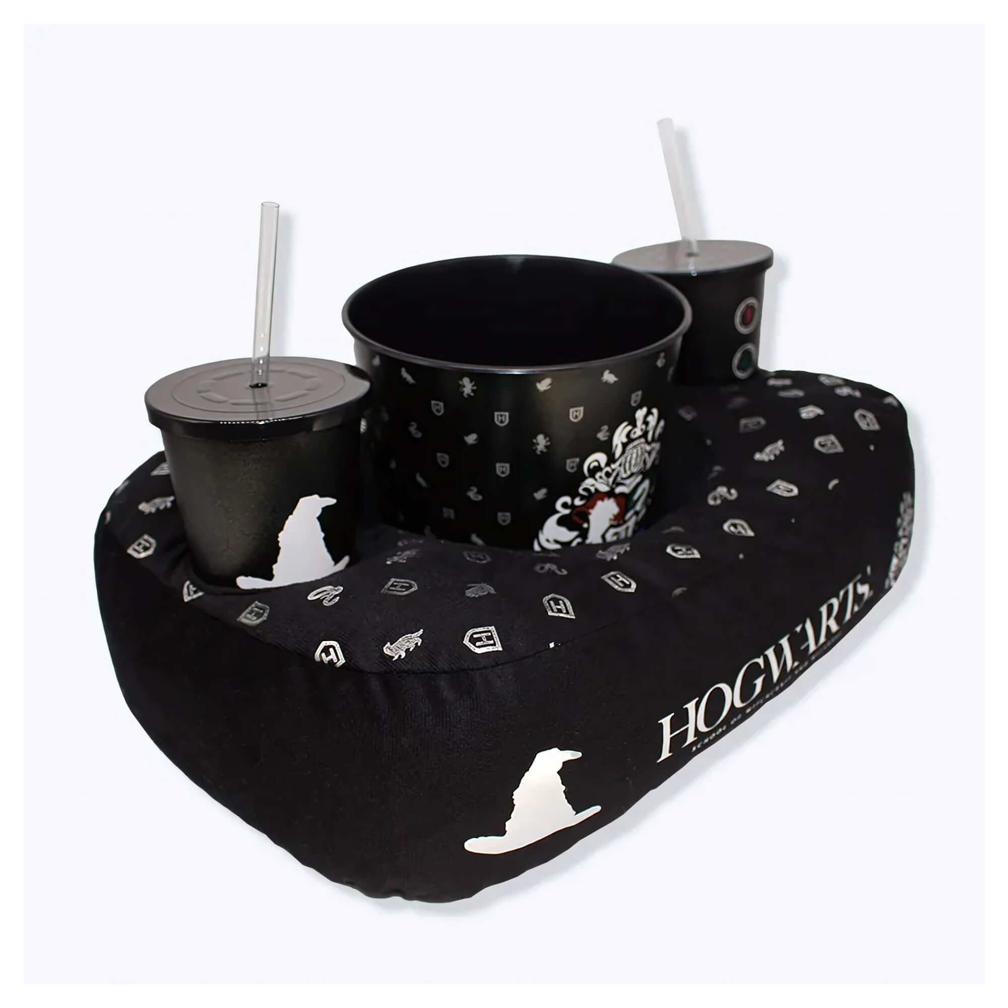 Kit Almofada Pipoca Infantil Fibra Suede Preta Hogwarts Zona Criativa - 10064853