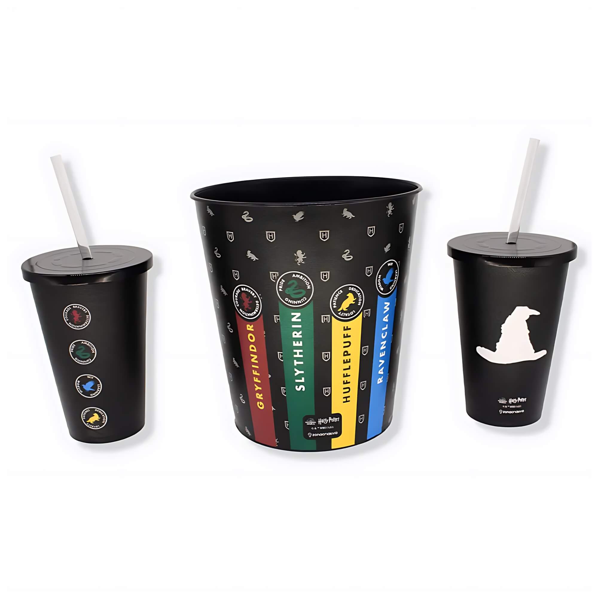 Kit Almofada Pipoca Infantil Fibra Suede Preta Hogwarts Zona Criativa - 10064853