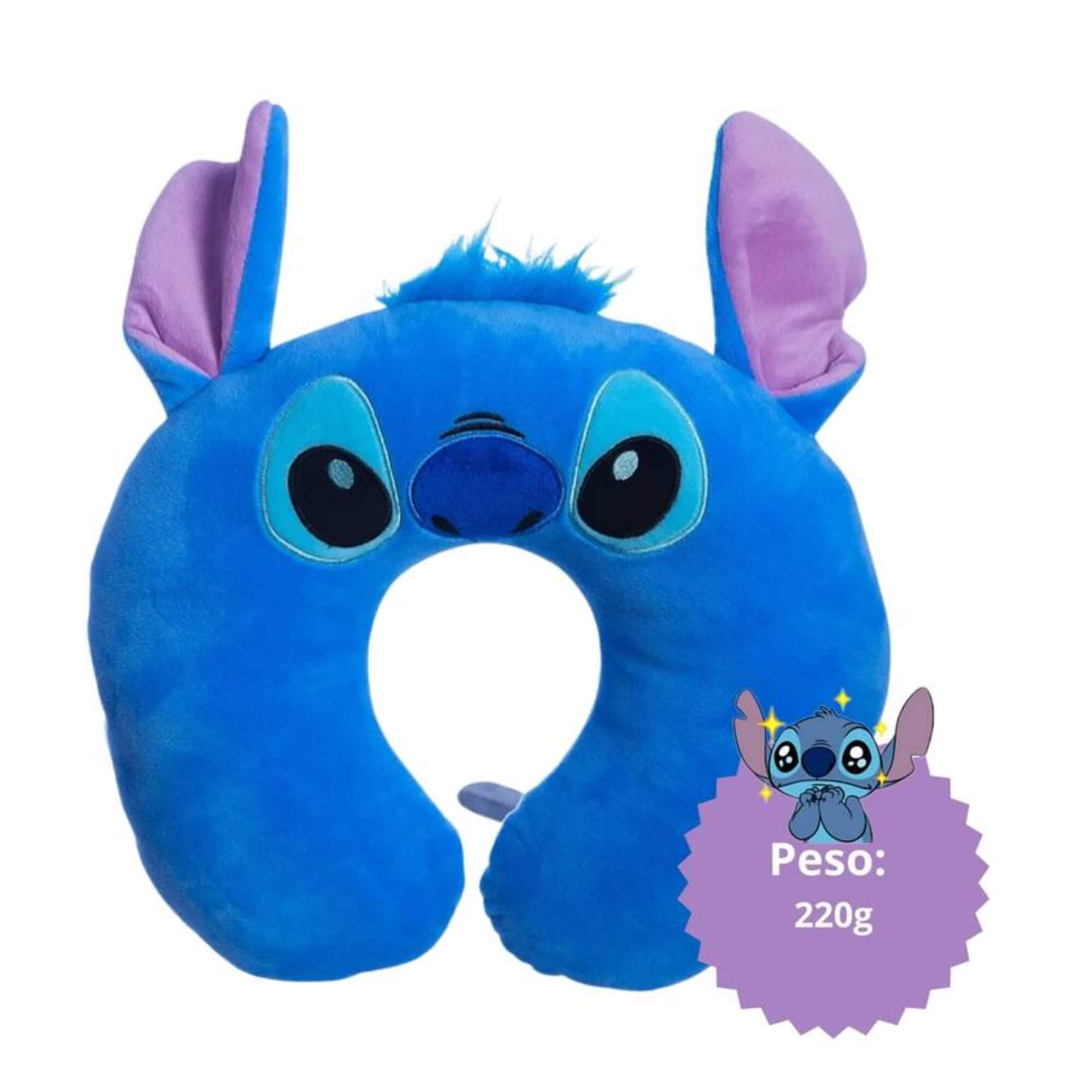 Almofada Infantil Pescoço Fibra com Aplique Stitch Zona Criativa - 10065237