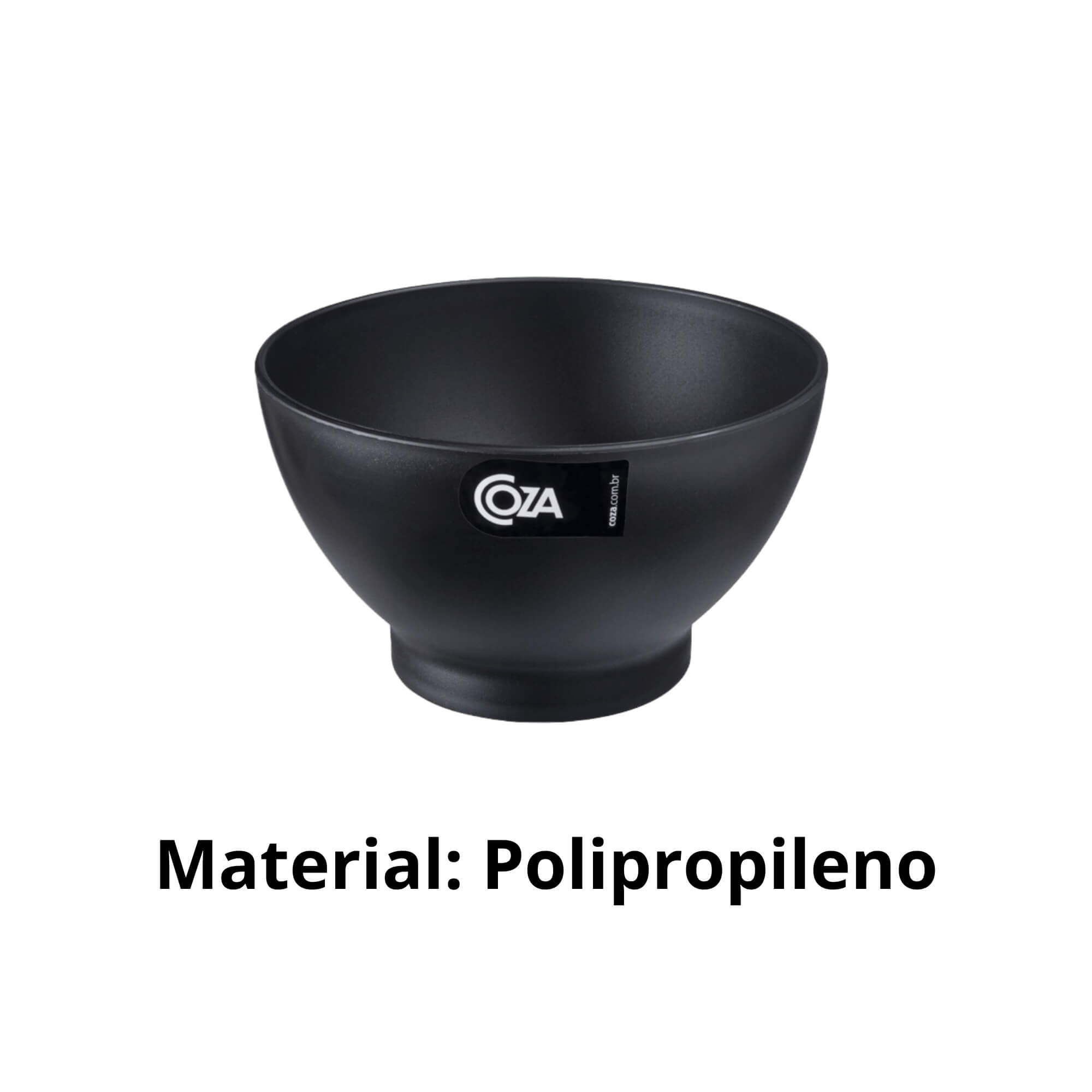 COMP Kit com 4 Cumbucas 500ml Preto Coza Brinox - 10510/0008