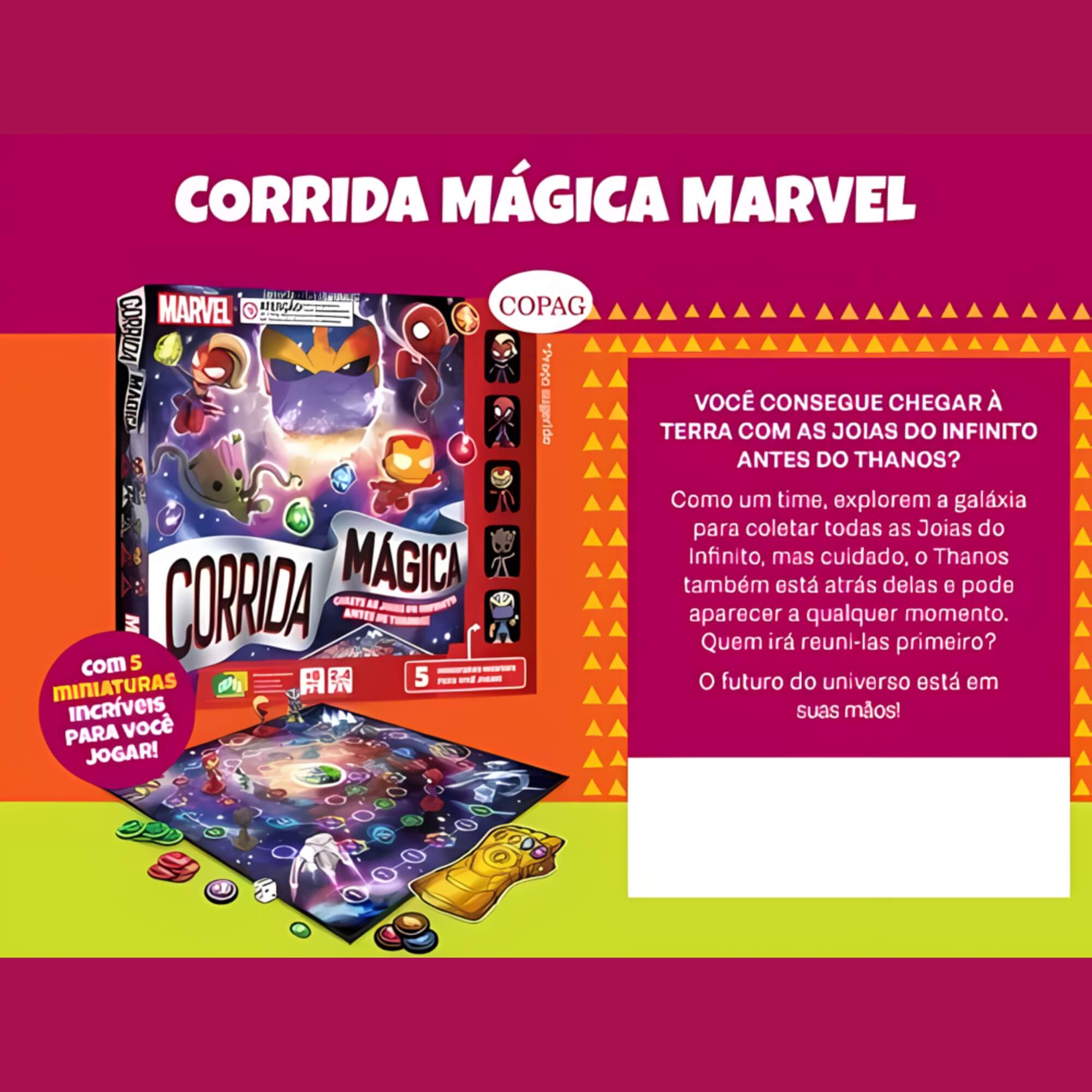 Jogo de Tabuleiro Corrida Mágica Marvel Copag - 31427