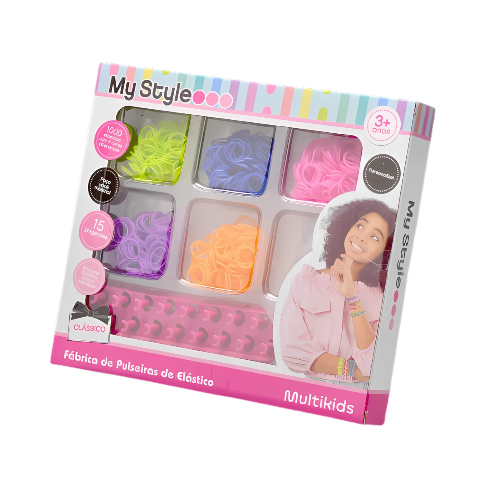 Brinquedo Infantil Fábrica de Pulseiras de Elástico My Style Clássico Multikids - BR1472