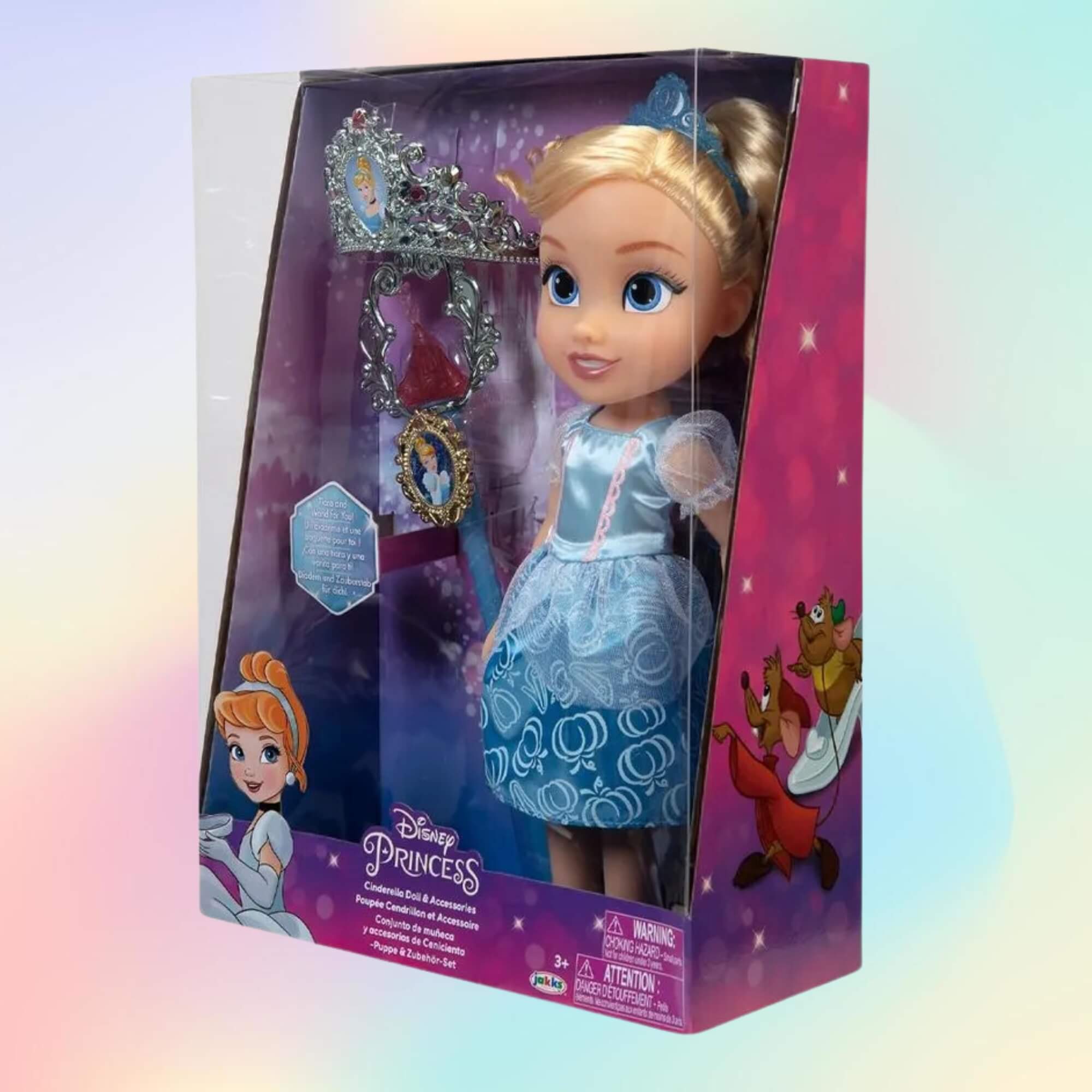 Boneca Infantil Princesas da Disney Cinderella com Varinha Multikids - BR1926