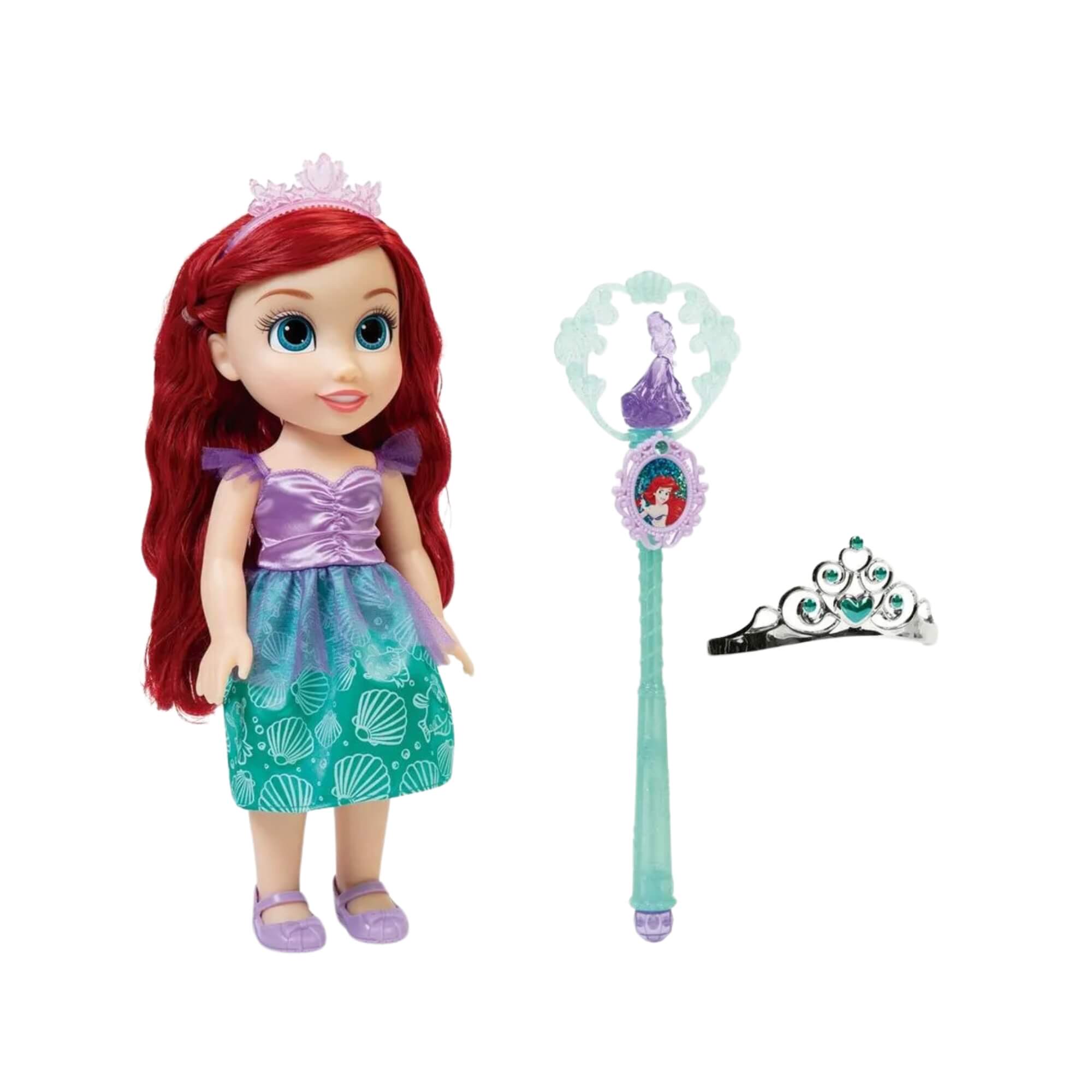 Boneca Princesas da Disney Ariel com Varinha e Tiara Multikids - BR1927
