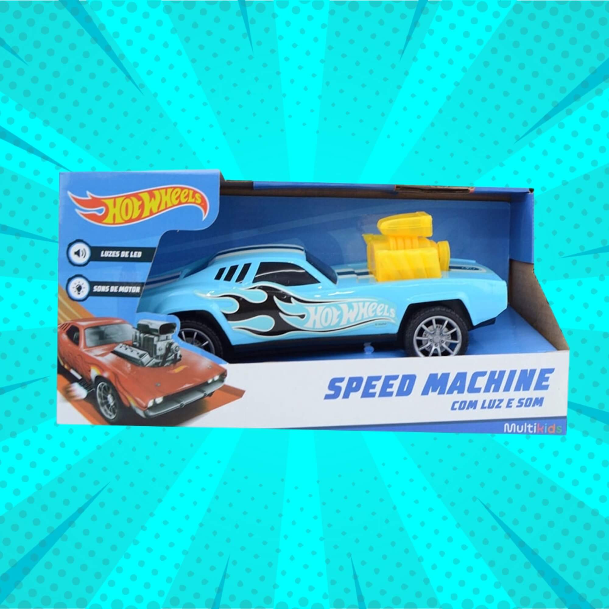 Brinquedo Infantil Carrinho Fricção Hot Wheels Speed Machine Sortido e Unitário Multikids - BR2085