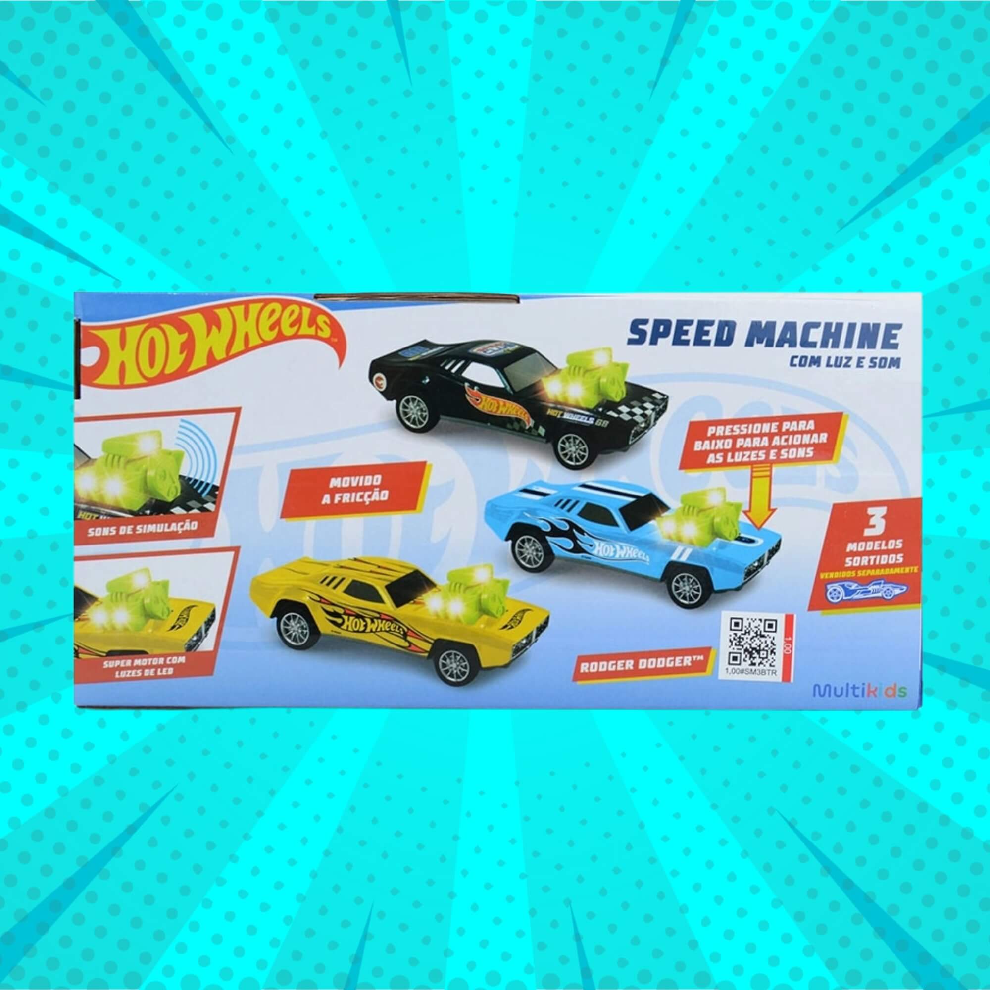 Brinquedo Infantil Carrinho Fricção Hot Wheels Speed Machine Sortido e Unitário Multikids - BR2085