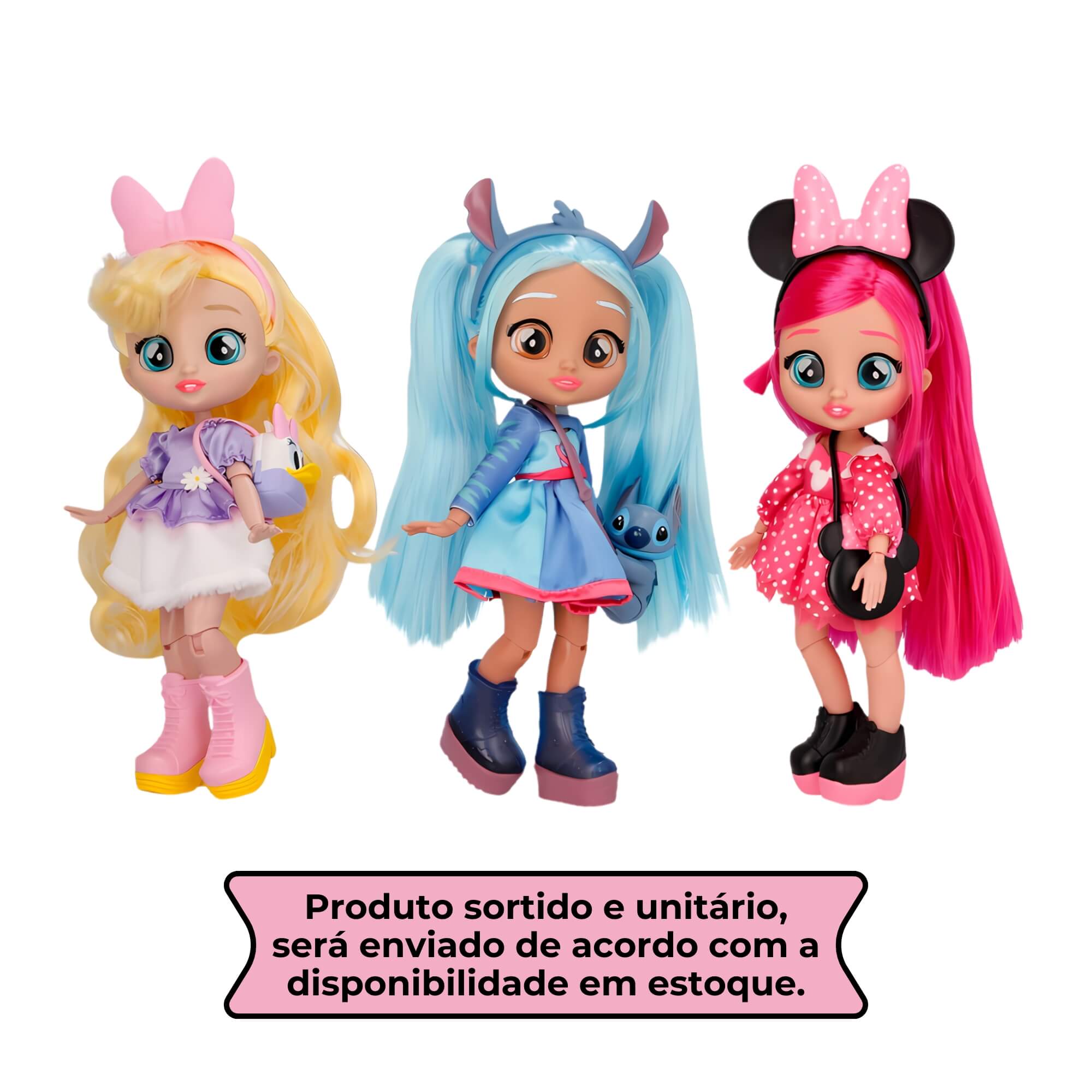 Boneca Infantil BFF by Cry Babies Edição Disney Sortida e Unitária Multikids - BR2100