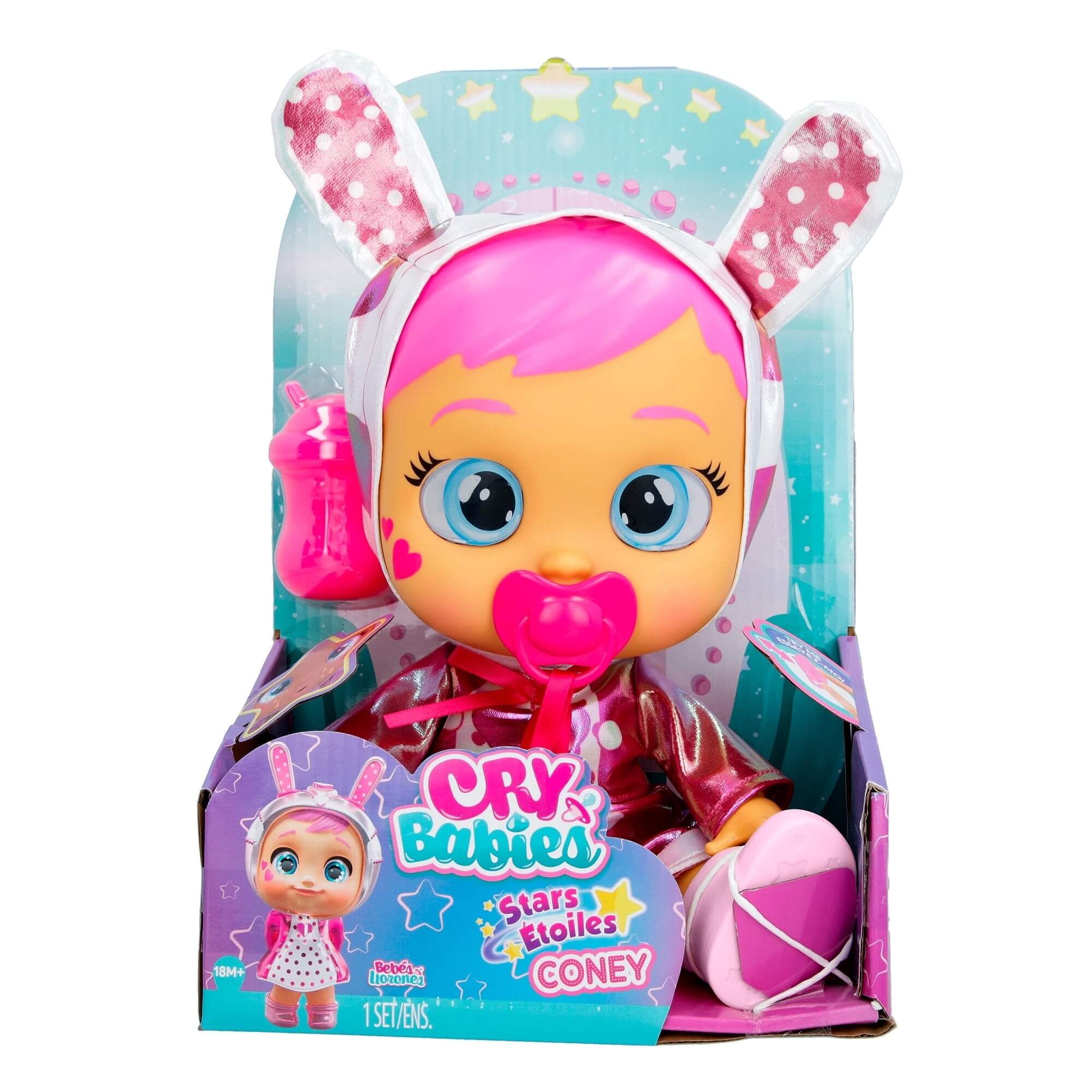 Boneca Infantil Cry Babies Stars Coney com Olhos que Brilham Multikids - BR2236