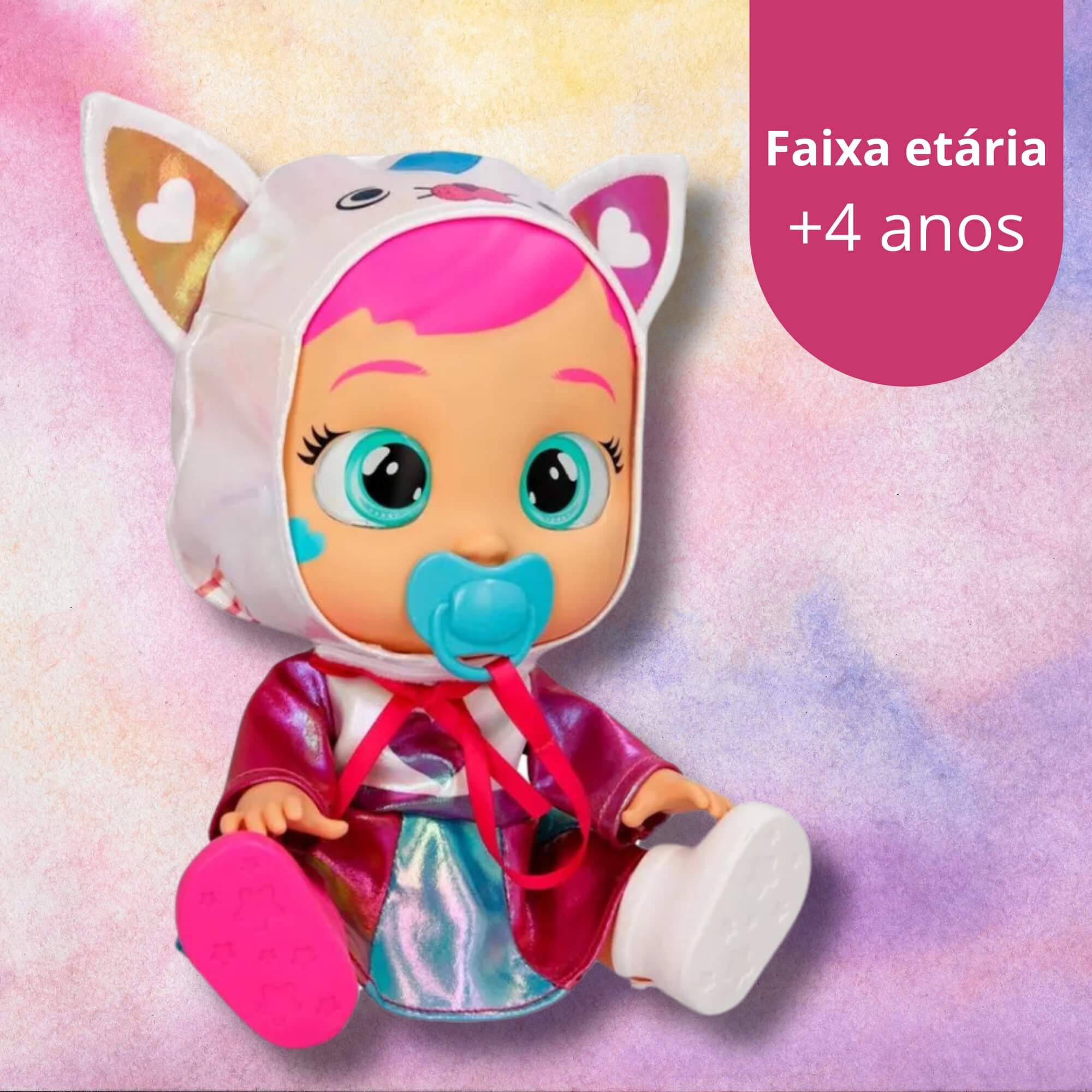 Boneca Infantil Cry Babies Stars Daisy com Olhos que Brilham Multikids- BR2239