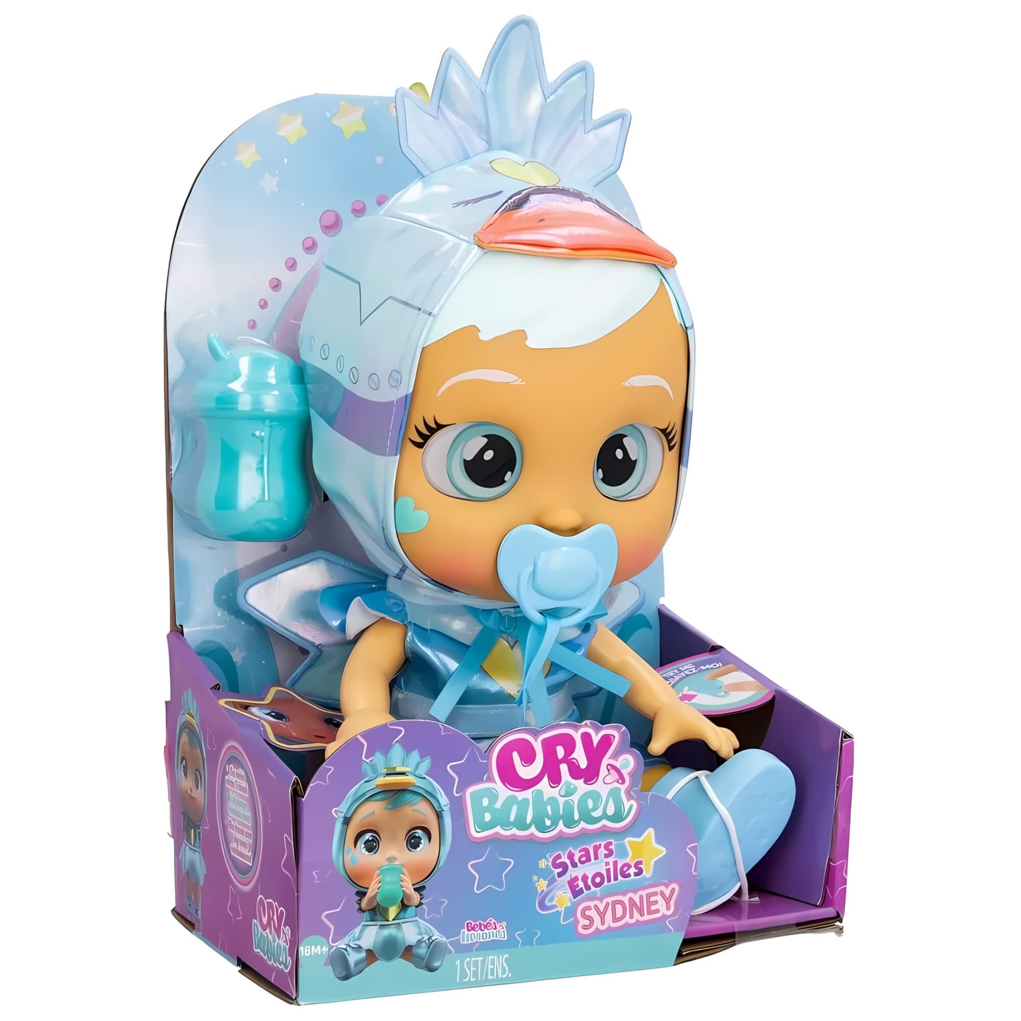 Boneca Infantil Cry Babies Stars Sydney com Olhos que Brilham Multikids - BR2238
