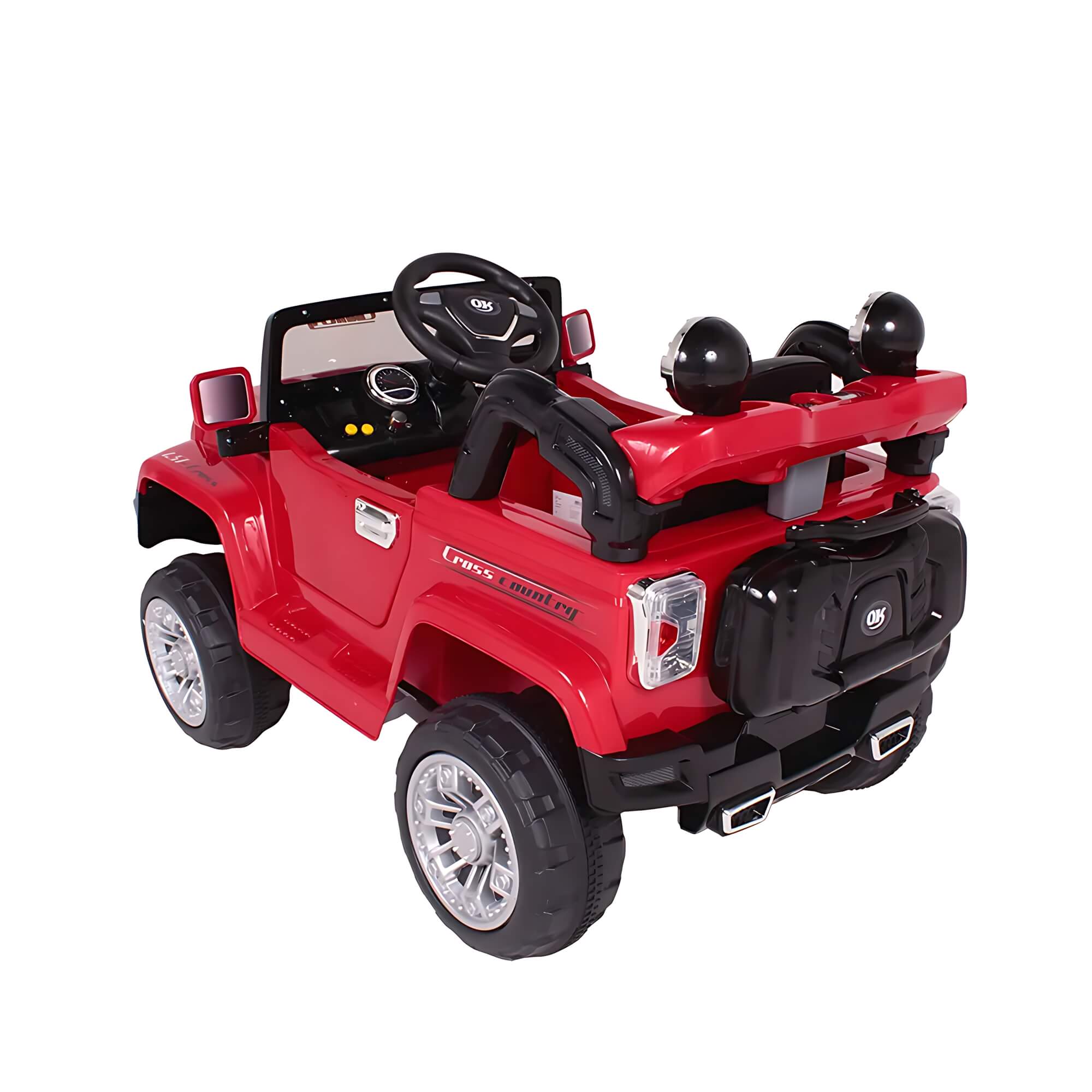 Carrinho Jipe Elétrico Infantil Trilha 12V Vermelho com Controle Remoto Bel - 927604