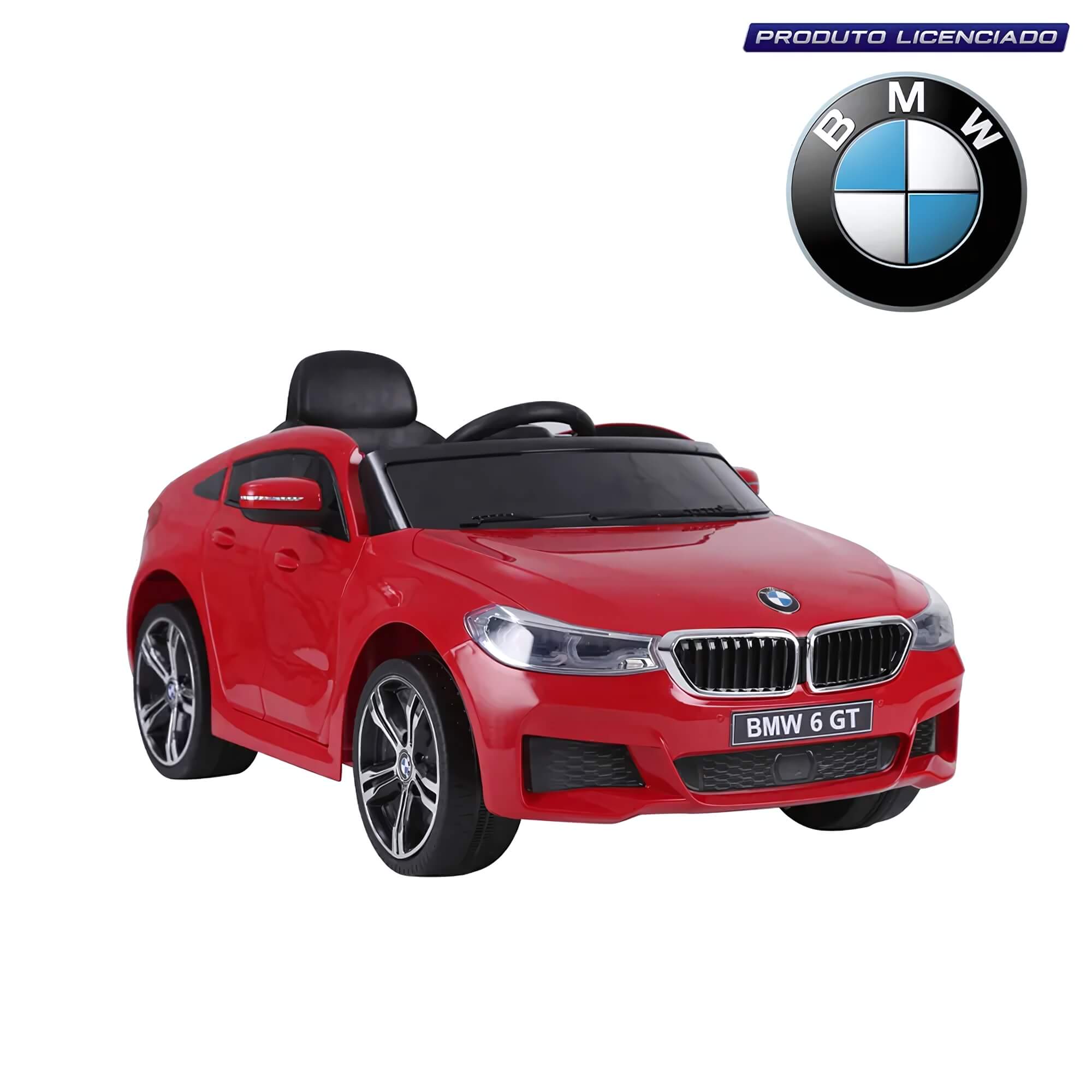 Carrinho Elétrico BMW 6 GT 12V Vermelho com Controle Remoto para Crianças até 30 Kg Bel - 936004