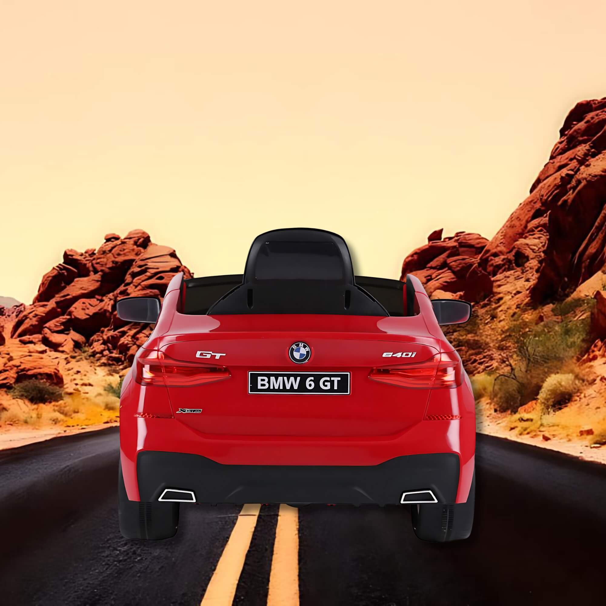 Carrinho Elétrico BMW 6 GT 12V Vermelho com Controle Remoto para Crianças até 30 Kg Bel - 936004
