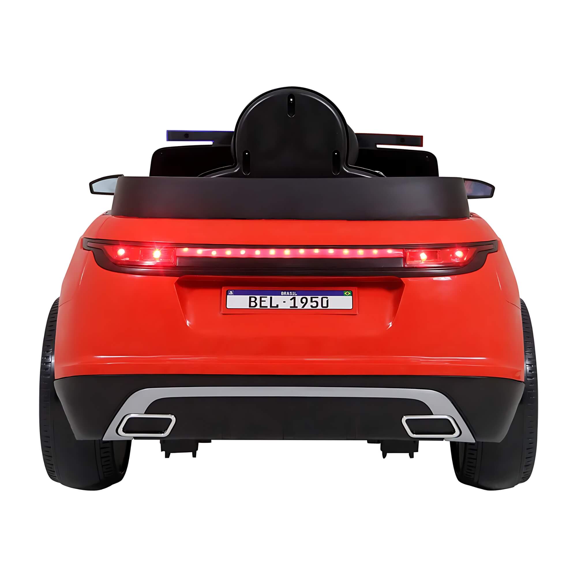 Carrinho Elétrico Polícia Drift 12V Vermelho c/ Controle Remoto p/ Crianças até 30 Kg Bel-936304