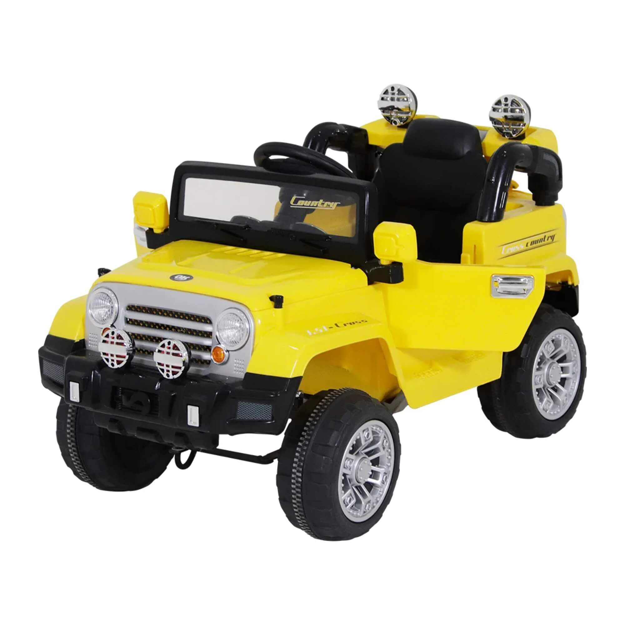 Carrinho Elétrico Jipe Infantil Trilha 12V Amarelo com Controle Remoto Bel - 927600