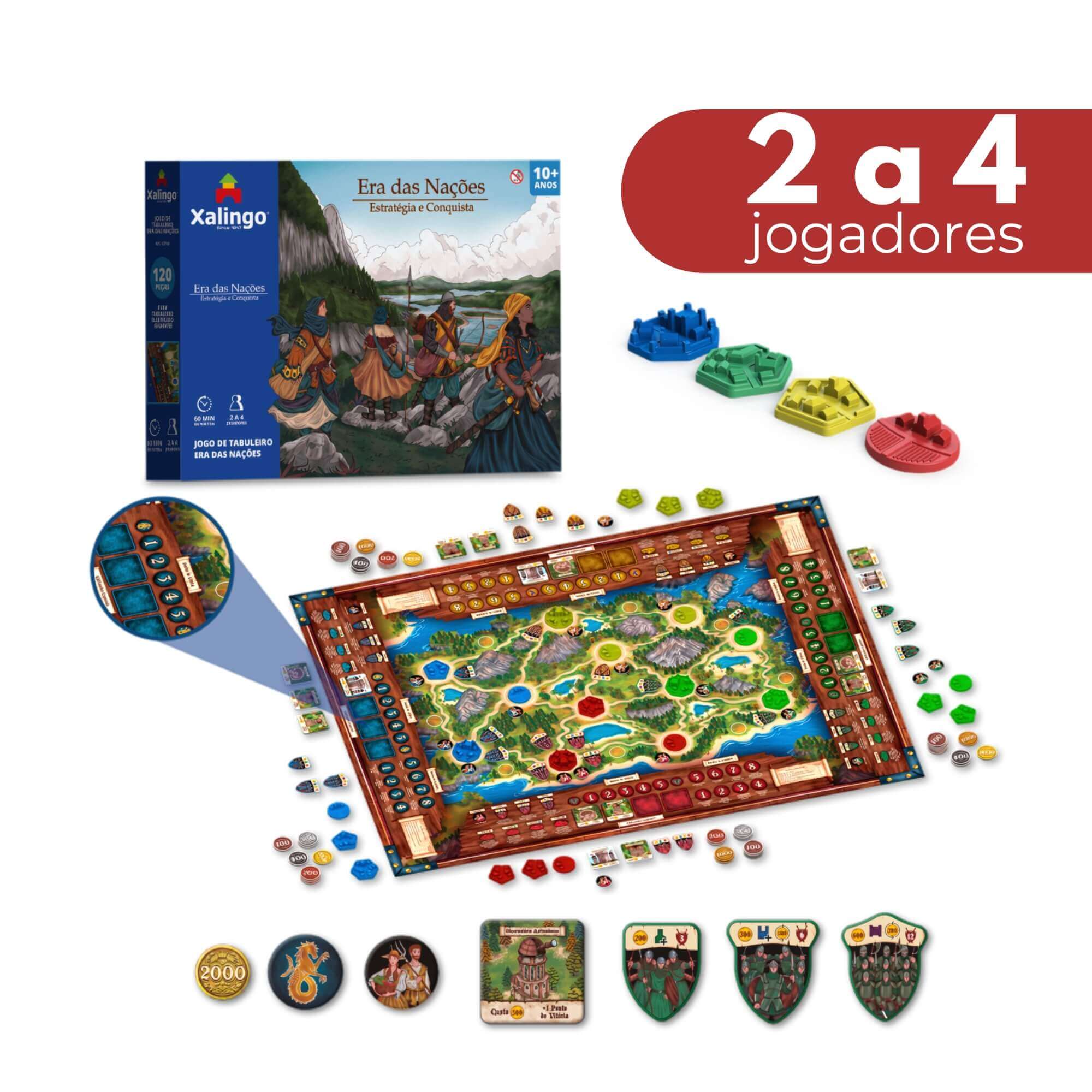 Jogo de Tabuleiro Era das Nações 120 Peças Xalingo - 12798