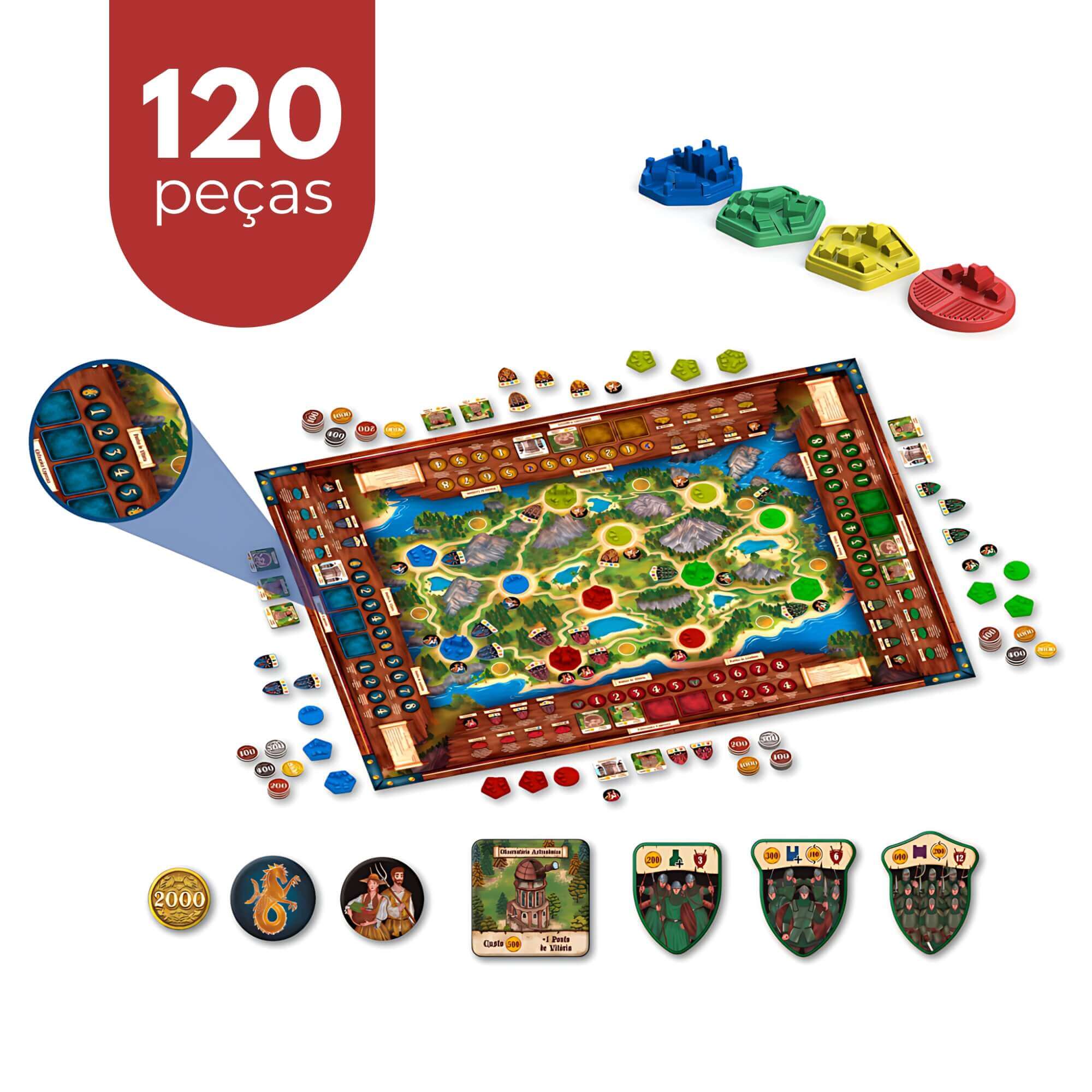 Jogo de Tabuleiro Era das Nações 120 Peças Xalingo - 12798