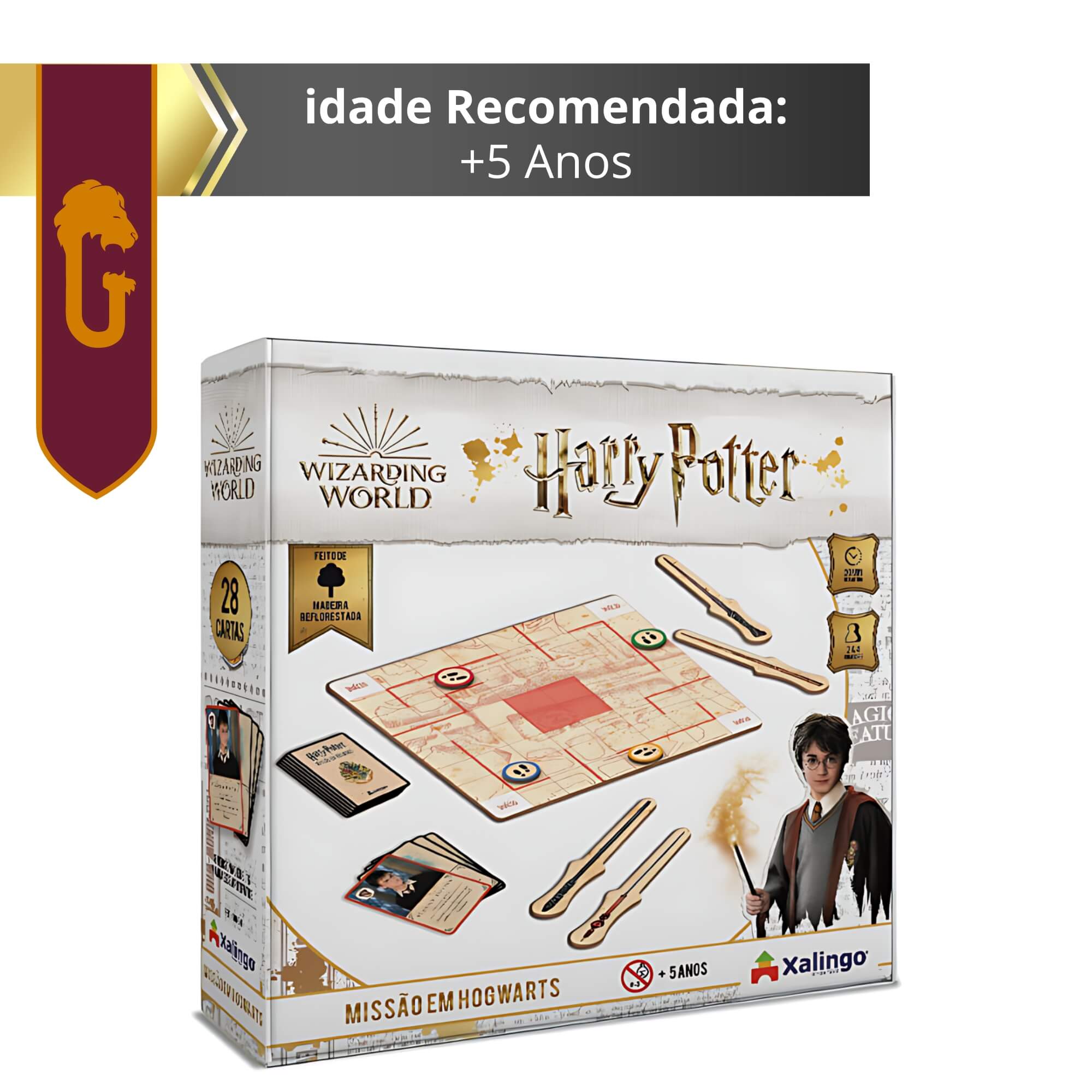 Jogo de Tabuleiro Missão em Hogwarts Harry Potter Xalingo - 67965