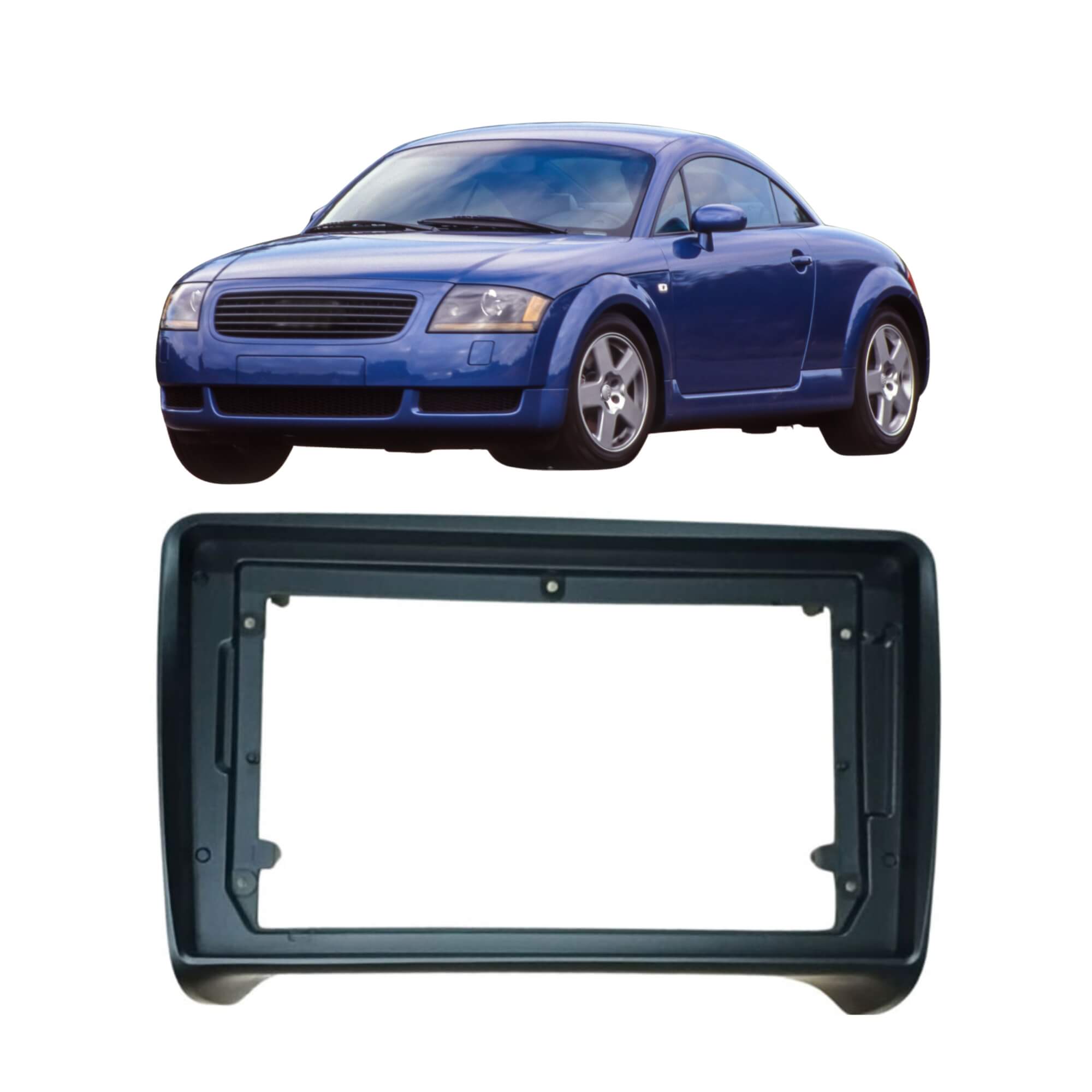 Moldura 9" Polegadas Padrão Chinês compatível com Audi TT 2000 a 2014 Expex - EPX9AU005