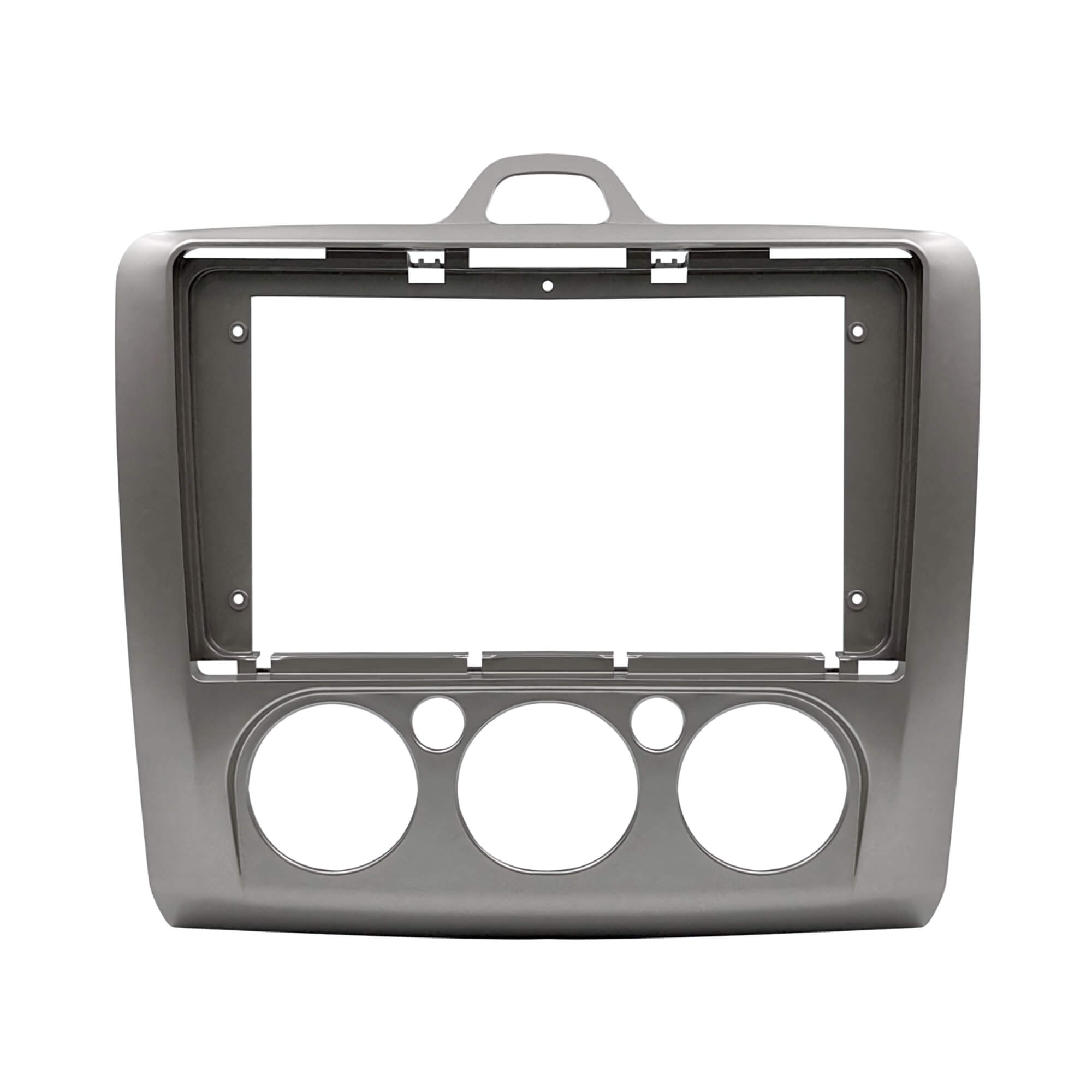 Moldura 9" Polegadas Prata compatível com Ford Focus 2009 a 2013 Padrão Chinês Expex - EPX9FD006