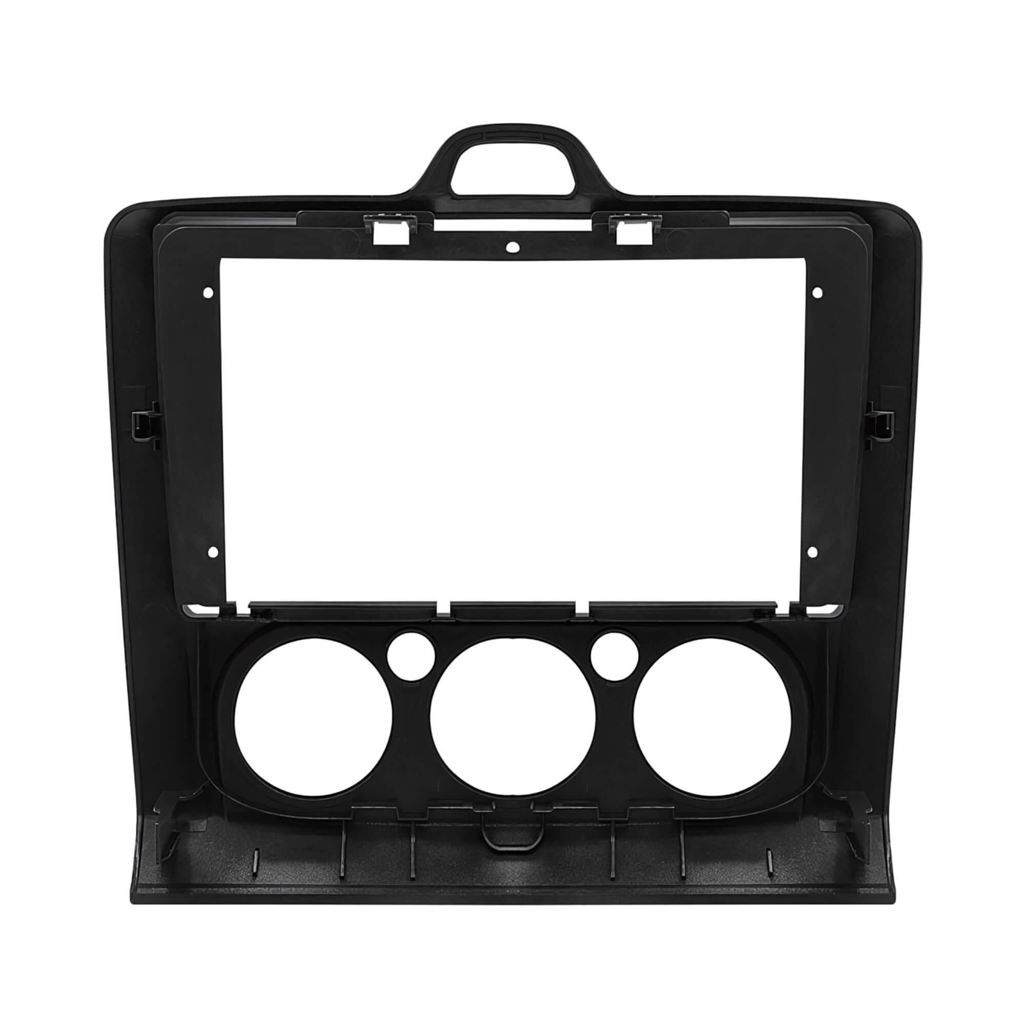 Moldura 9" Polegadas Prata compatível com Ford Focus 2009 a 2013 Padrão Chinês Expex - EPX9FD006
