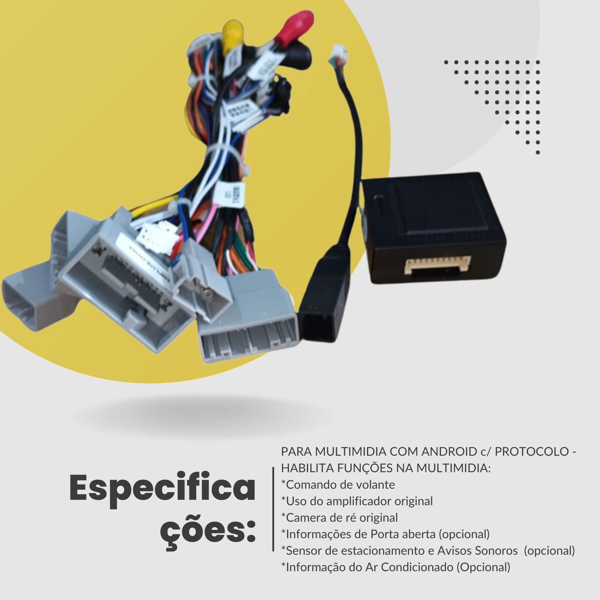Canplus Honda Fit/HR-V/WR-V p/ Multimídia Android com Protocolo Expex - EXCANPLUS-HO02