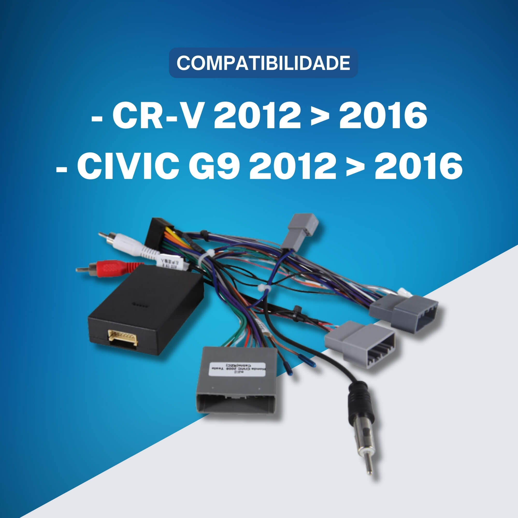 Kit Multifunções Chicote Canbus Civic e CRV 12/16 p/ Multimidia c/ Android Expex - EXCANPLUS-HO03
