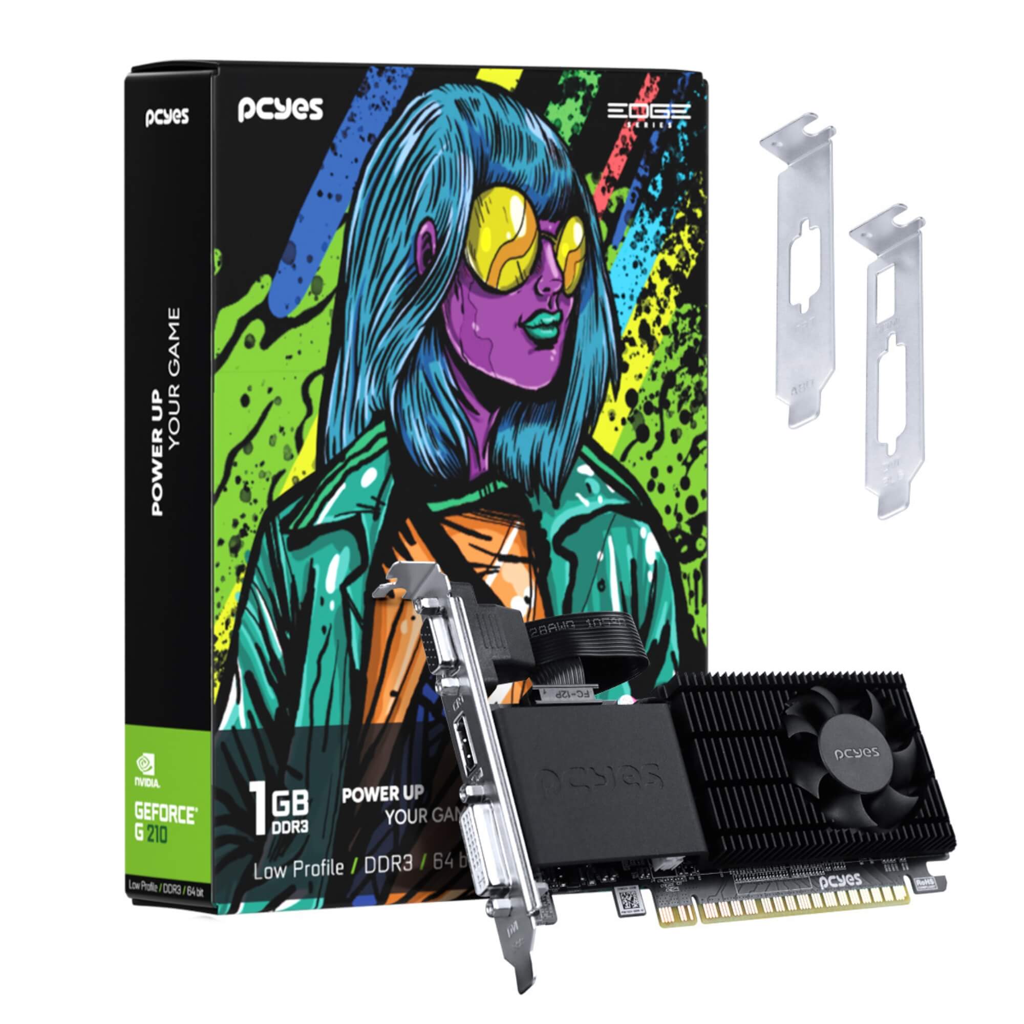 Placa de Vídeo G210 GPU 1GB 64B Pcyes Nvidia - 30675