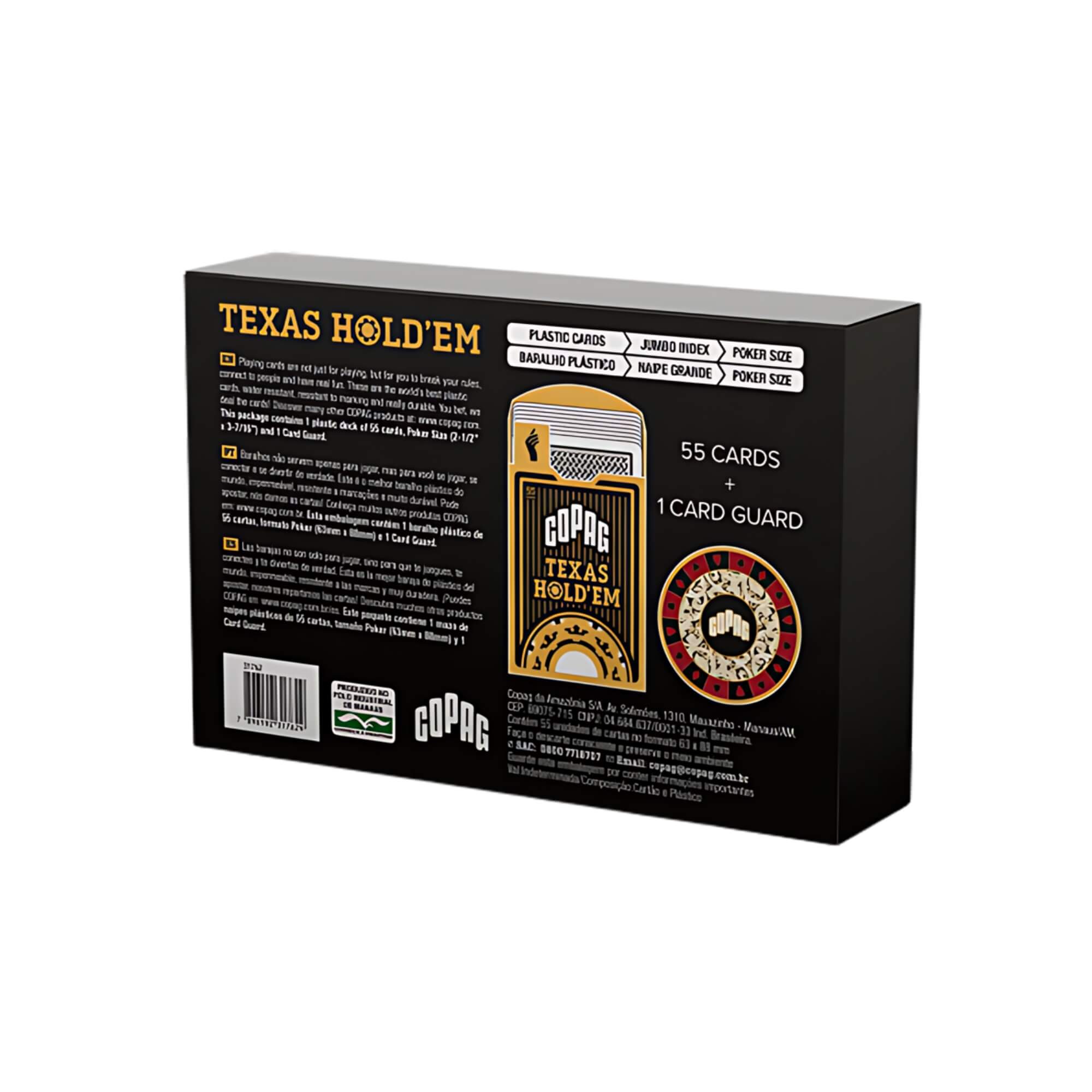 Jogo de Cartas Pro Texas Hold'Em Com Card Guard Copag - 31762
