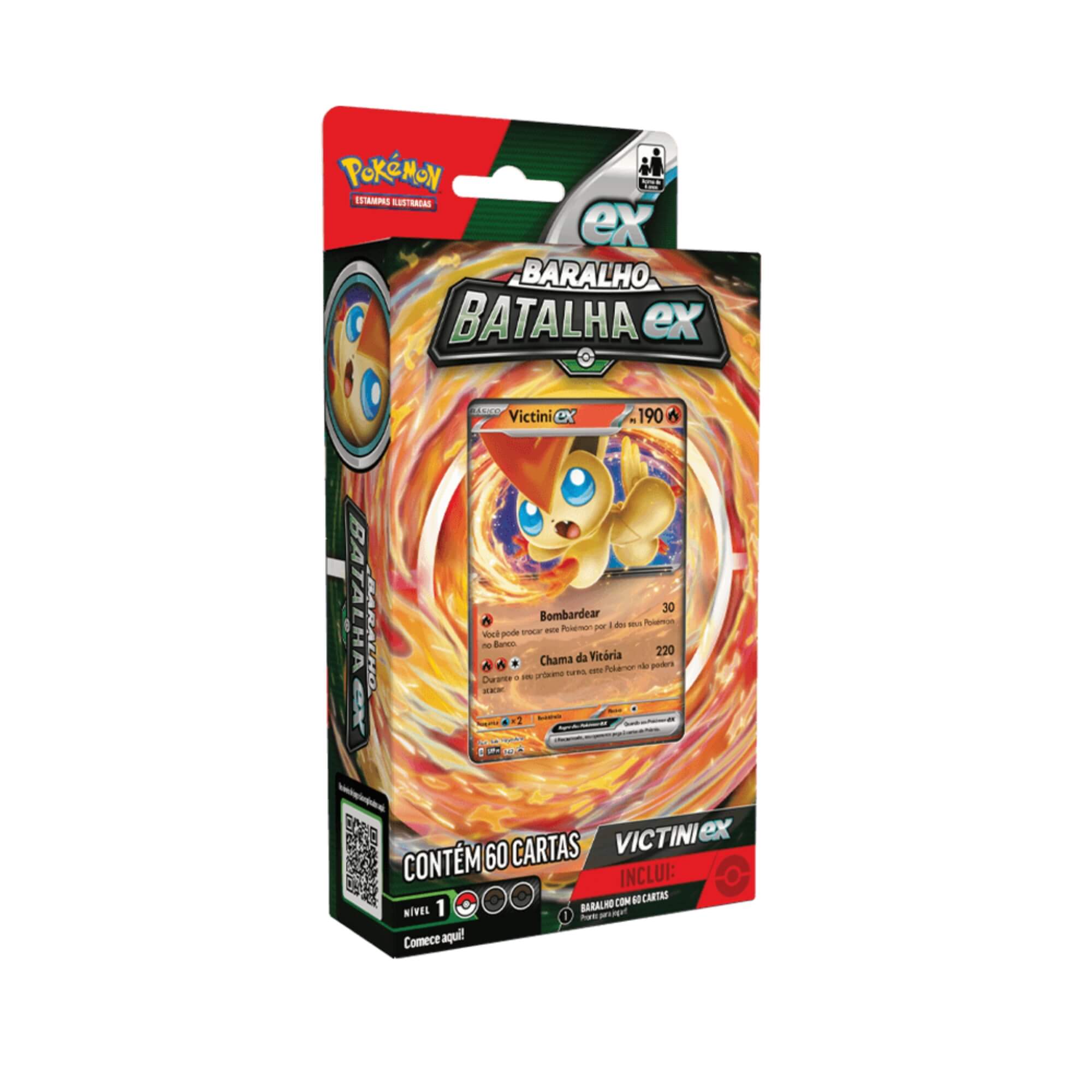 Pokemon 2x Decks Batalha Ex Victini e Miraidon Copag - 34312