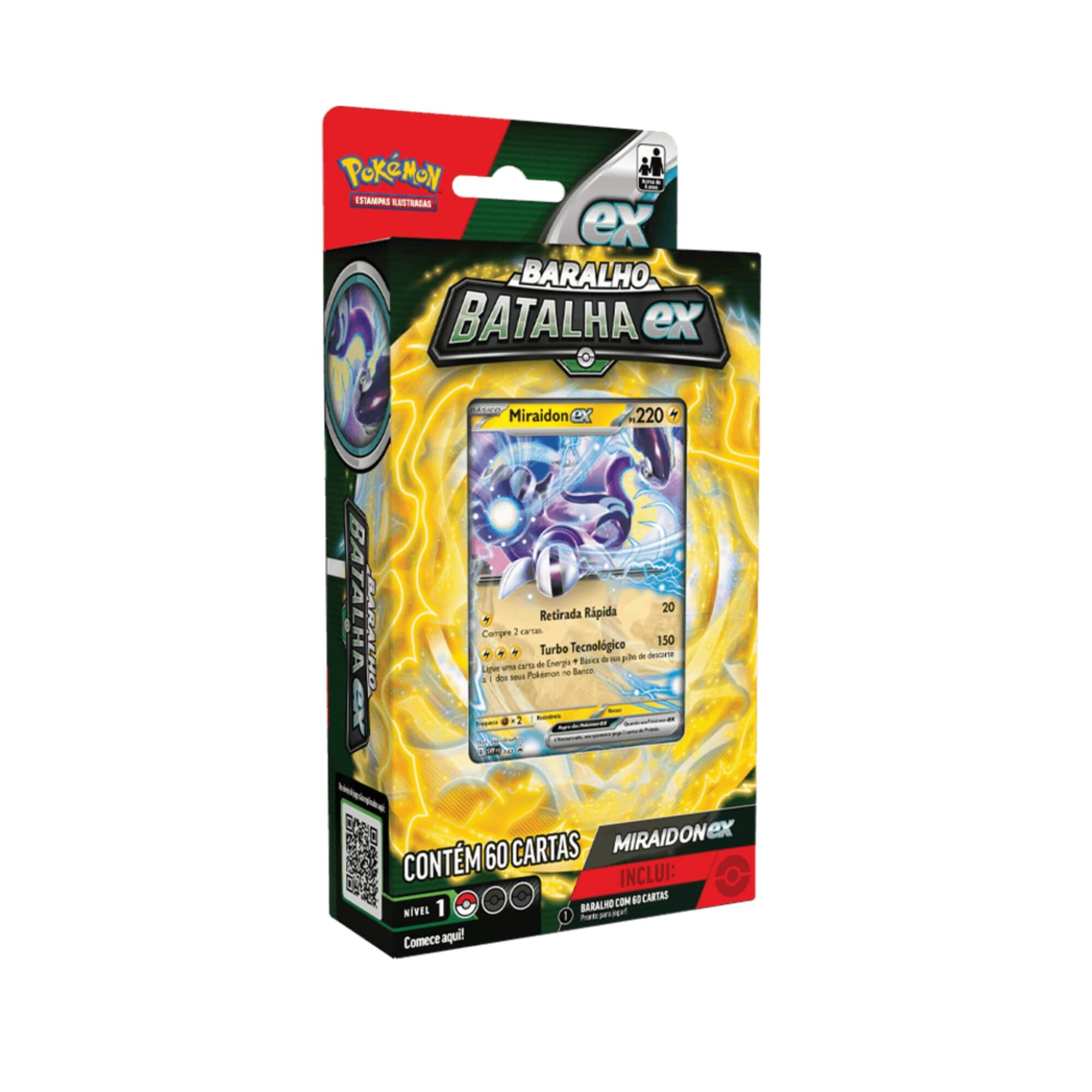 Pokemon 2x Decks Batalha Ex Victini e Miraidon Copag - 34312