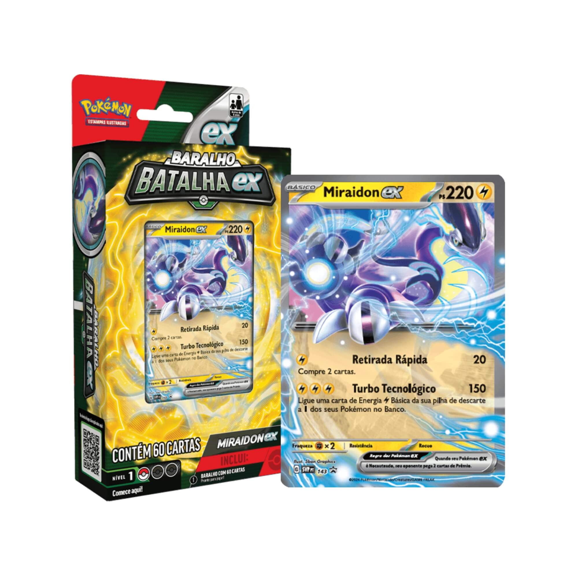 Pokemon 2x Decks Batalha Ex Victini e Miraidon Copag - 34312