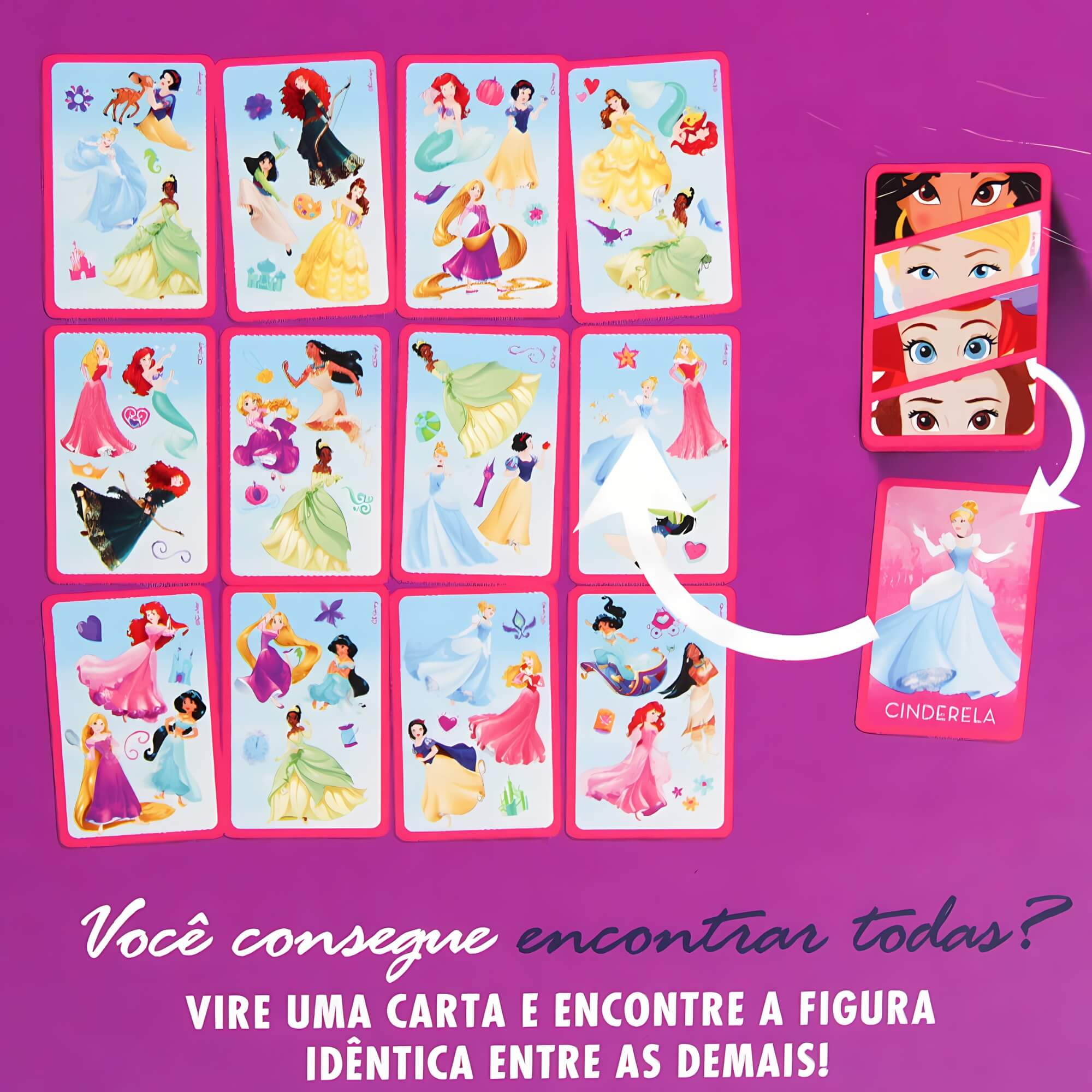 Jogo de Cartas Eu Vi! Princesas Copag - 34068