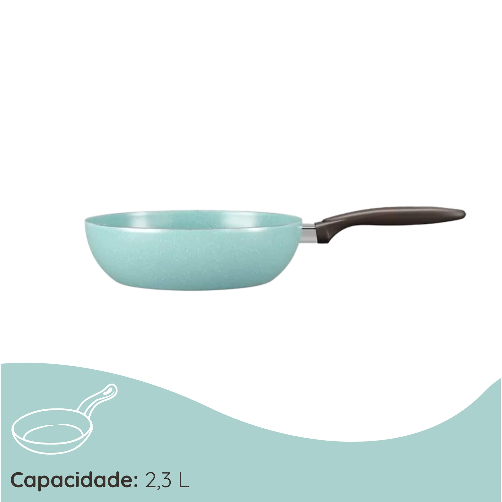 COMP Kit Panela Wok + Frigideira 24cm Antiaderente Brinox
