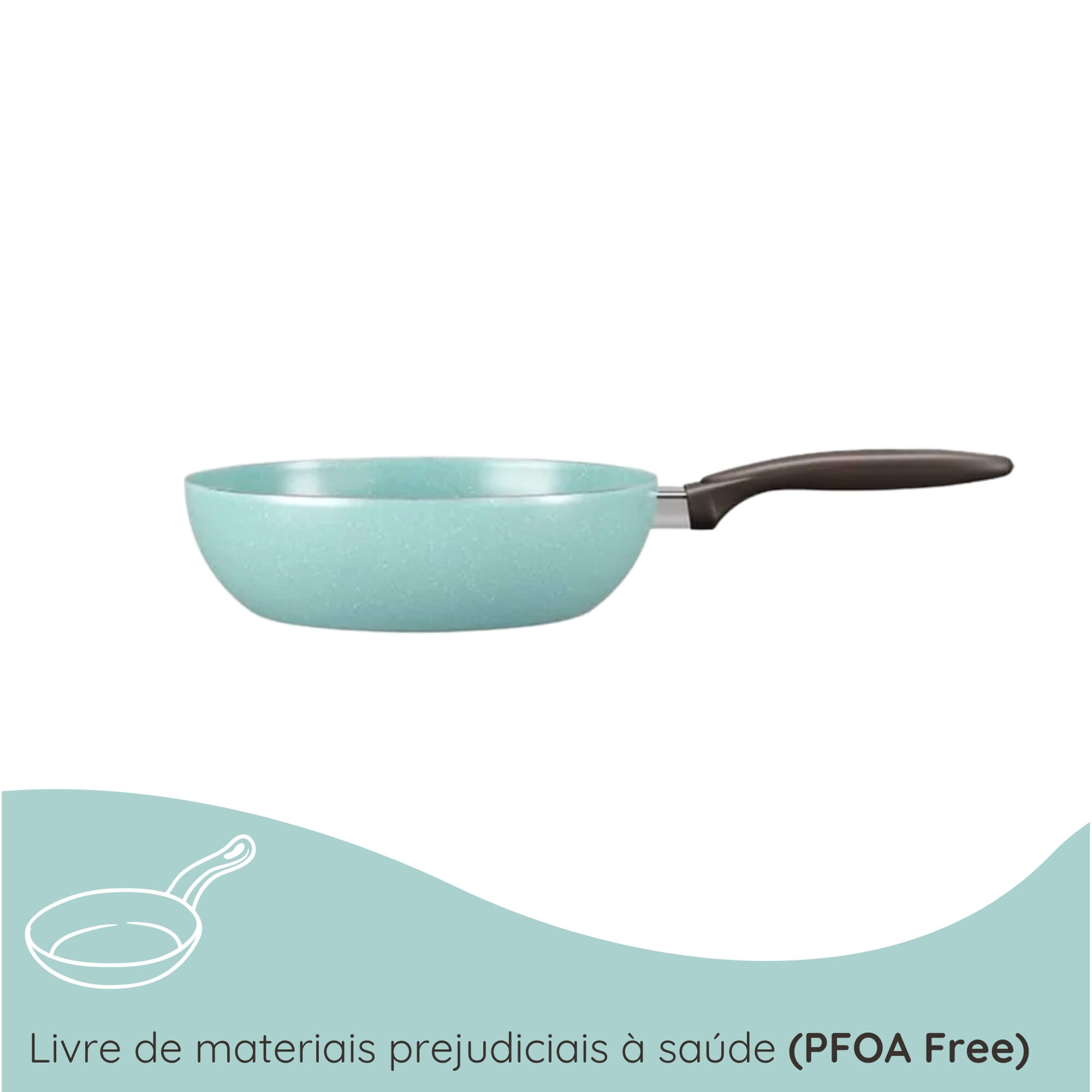 COMP Kit Panela Wok + Frigideira 24cm Antiaderente Brinox