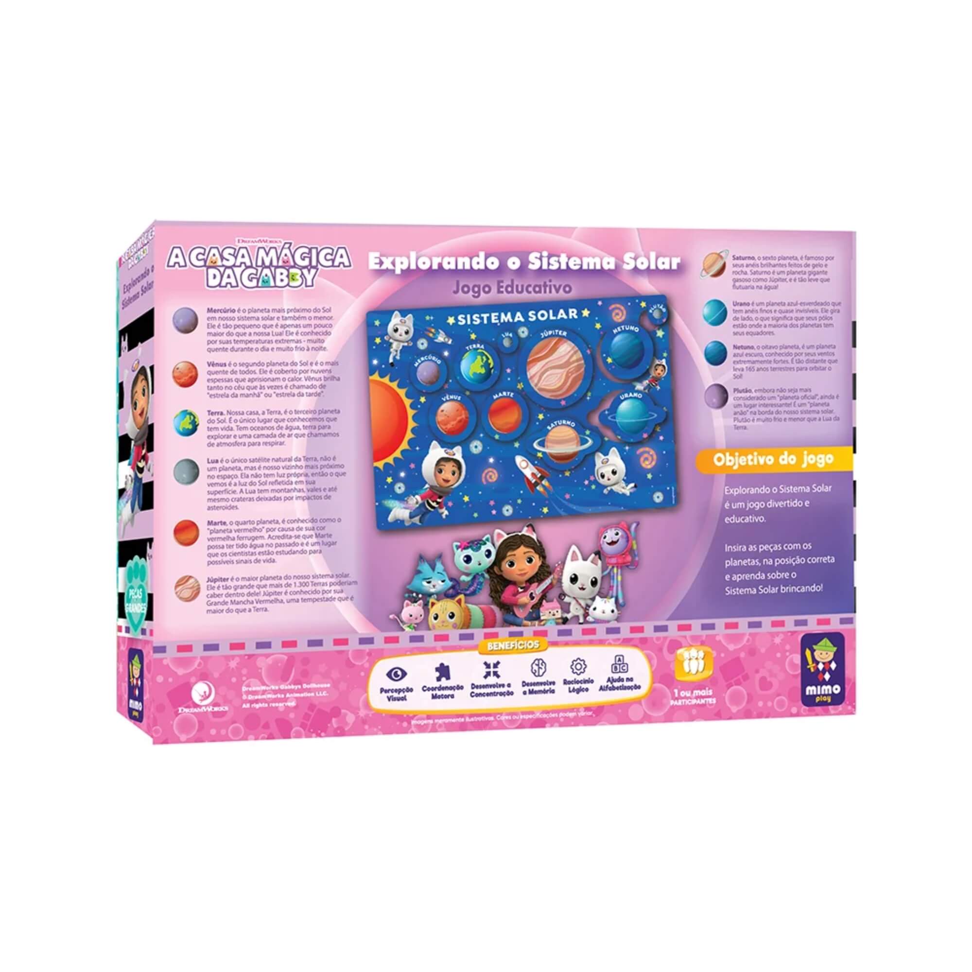 Jogo Educativo Conhecendo o Sistema Solar Gabby Mimo Toys - 2161