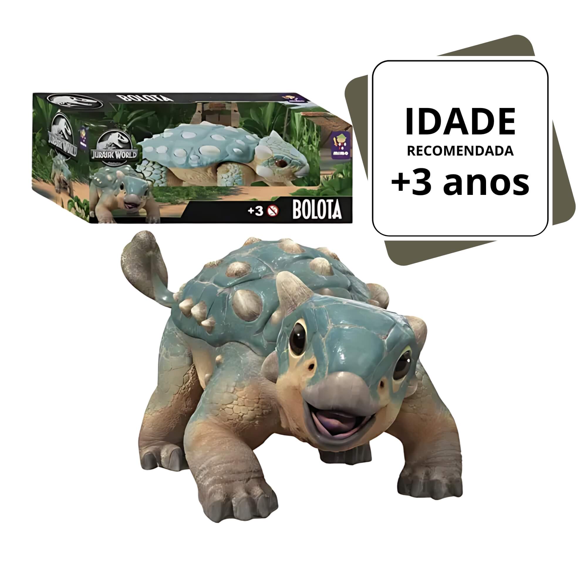 Brinquedo Infantil Dinossauro Baby Bolota 30cm Mimo Toys - 0767