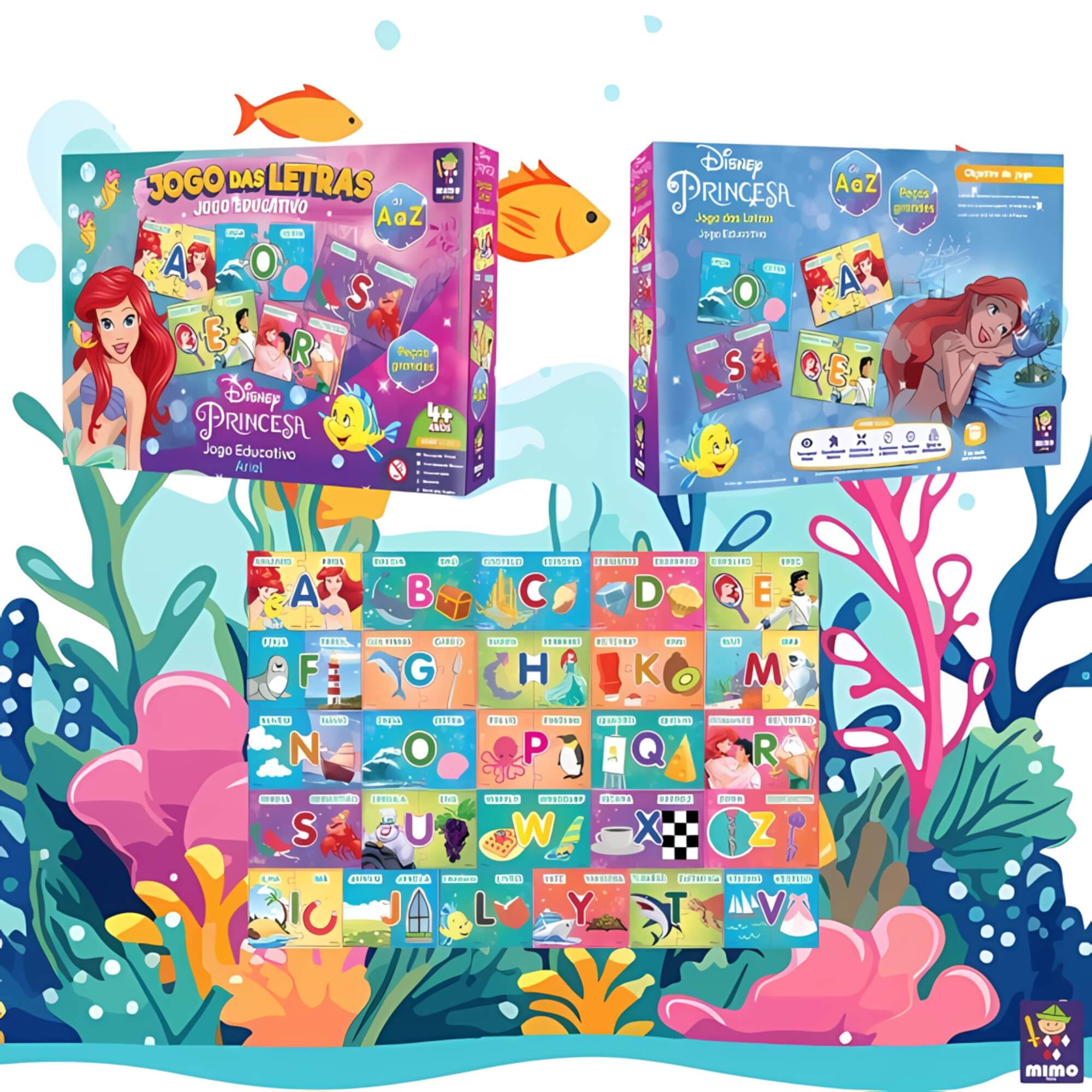 Jogo das Letras Educativo Ariel 60 Peças Mimo Toys - 2016