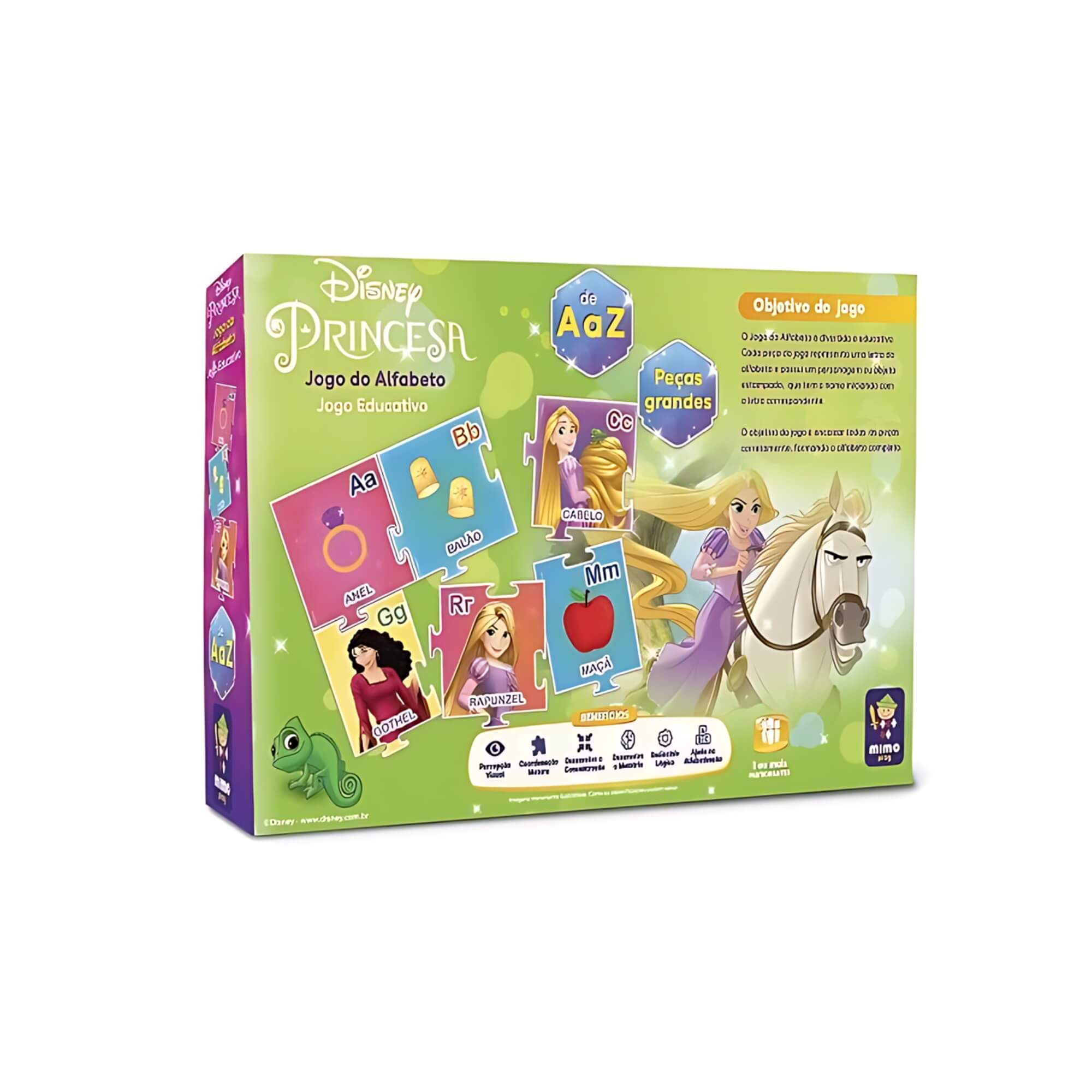 Jogo Alfabeto Educativo Princesas Disney Rapunzel 26 Peças Mimo Toys - 2018