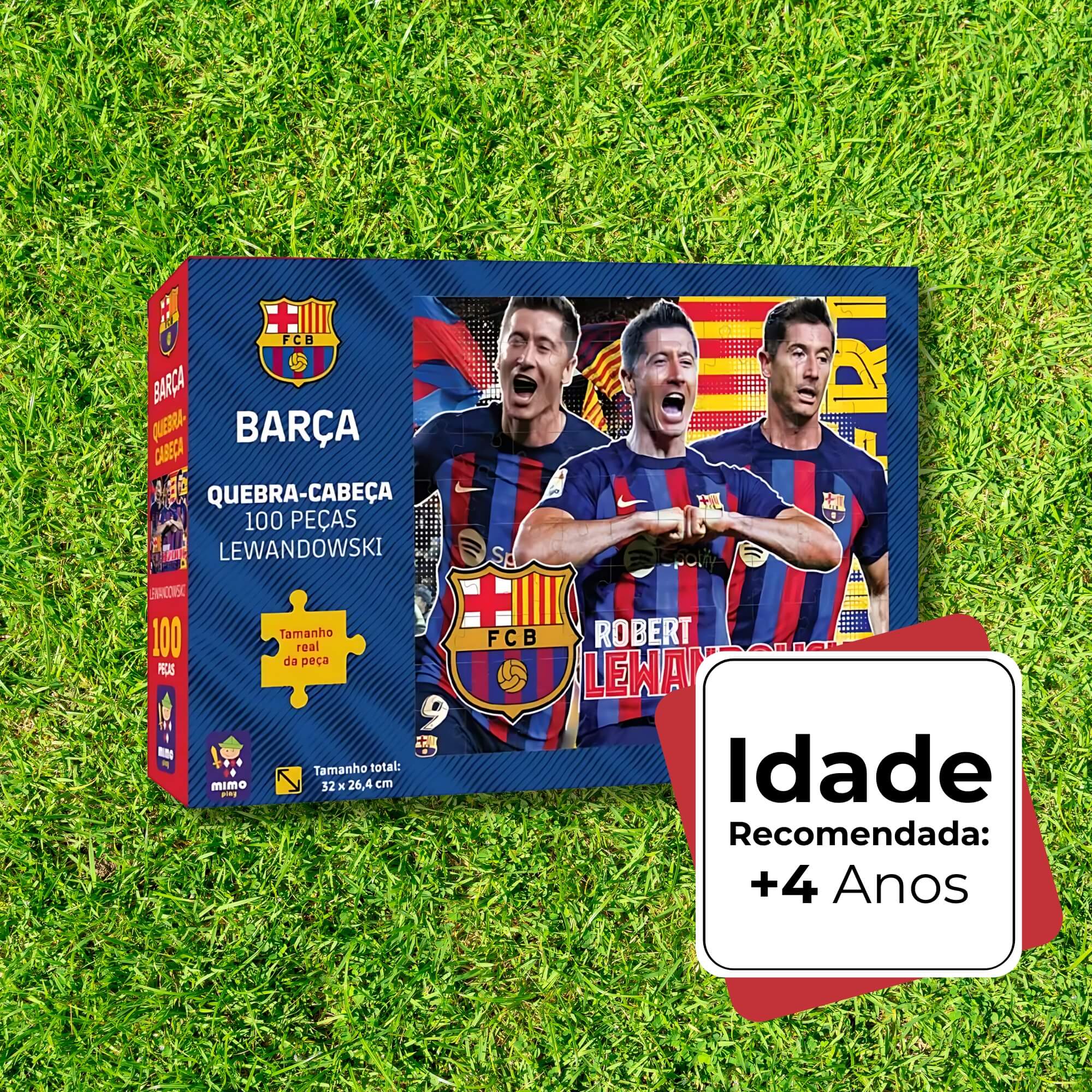 Quebra-Cabeça Colecionável Lewandowski Barça 100 Peças Mimo Toys - 2520