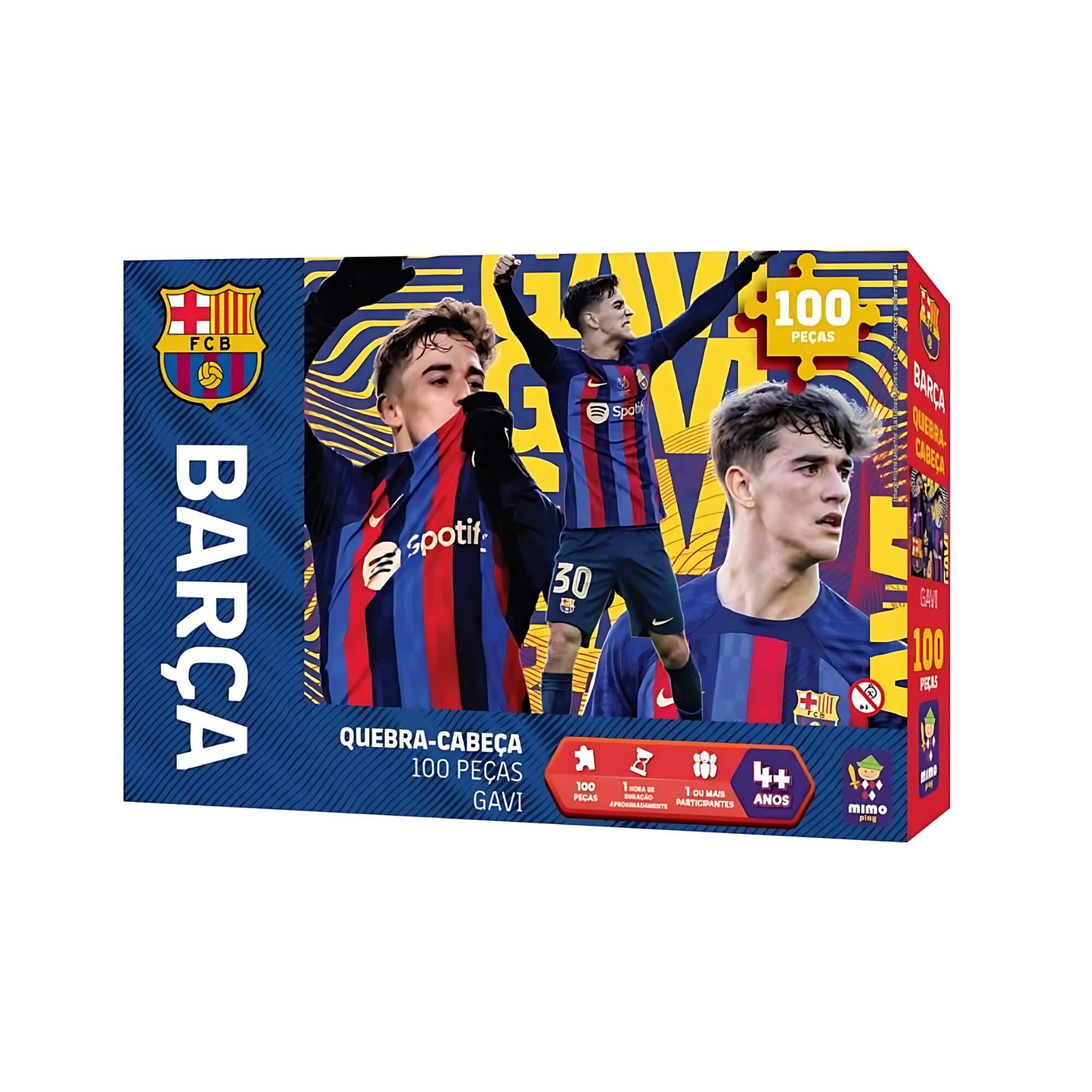 Quebra-Cabeça Colecionável Gavi Barça 100 Peças Mimo Toys - 2521