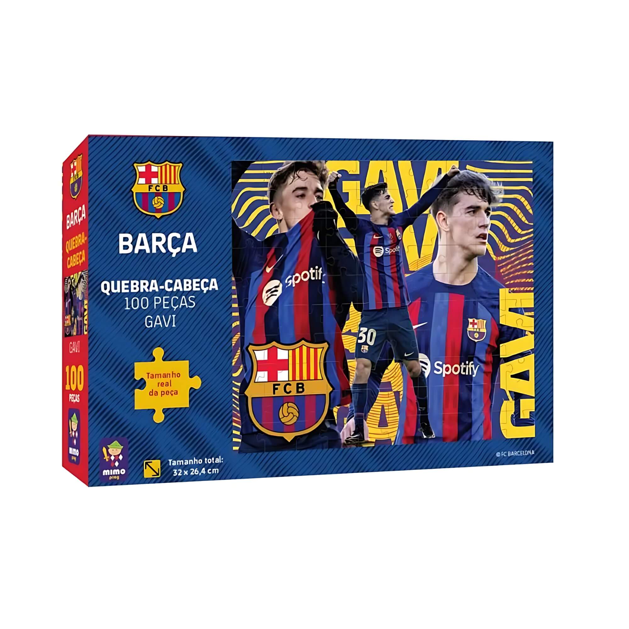 Quebra-Cabeça Colecionável Gavi Barça 100 Peças Mimo Toys - 2521