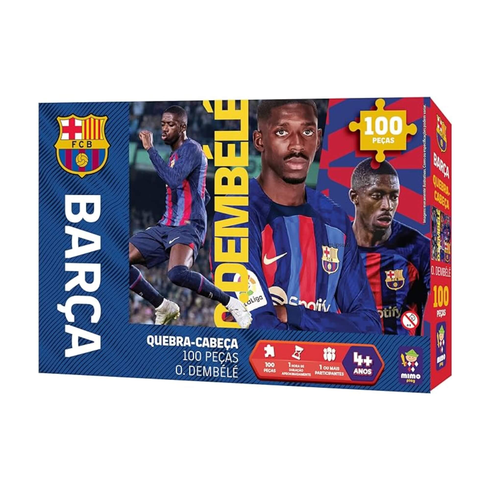 Quebra-Cabeça Colecionável Dembélé Barça 100 Peças Mimo Toys - 2522