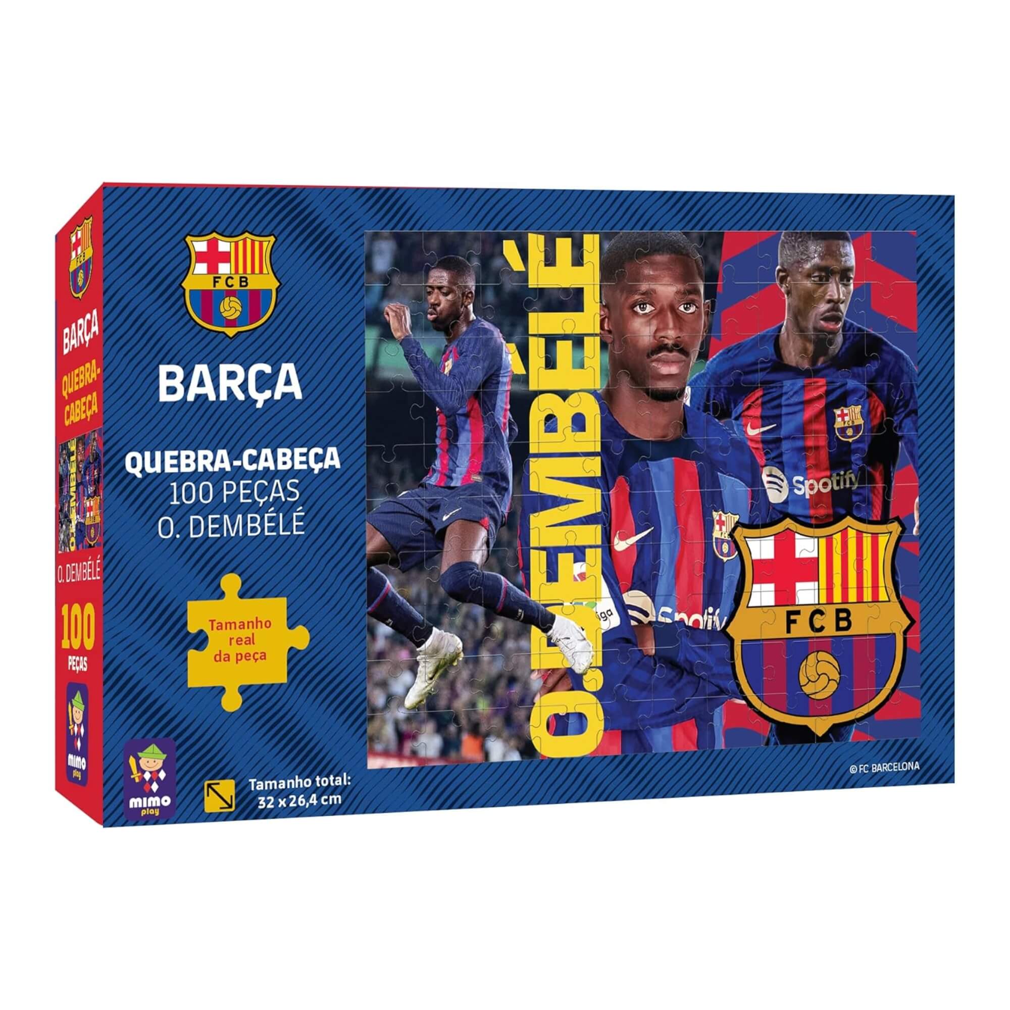Quebra-Cabeça Colecionável Dembélé Barça 100 Peças Mimo Toys - 2522