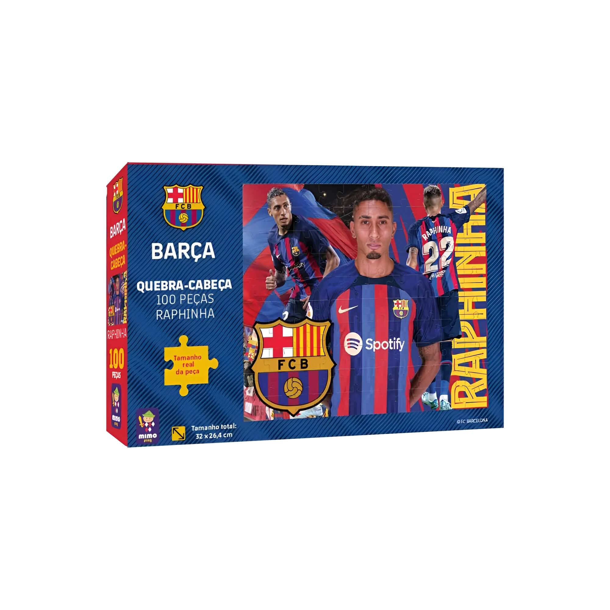 Quebra-Cabeça Colecionável Raphinha Barça 100 Peças Mimo Toys - 2524