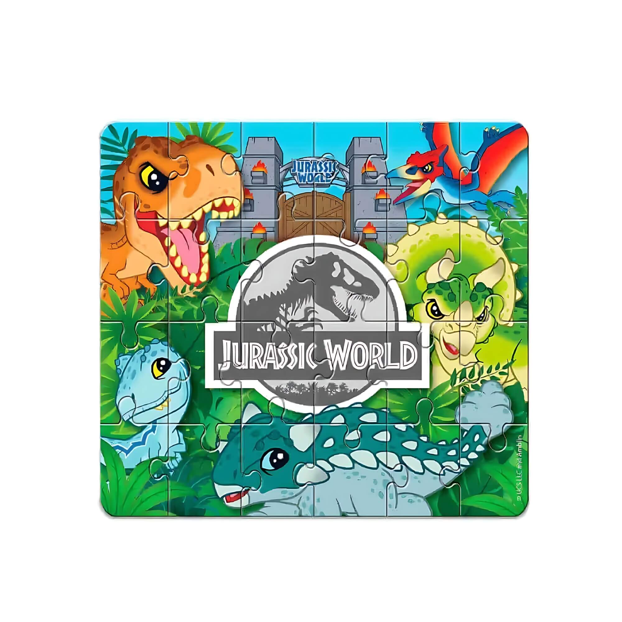Quebra-Cabeça Infantil Progressivo 12/24/36 Peças Jurassic World Mimo Toys - 2052