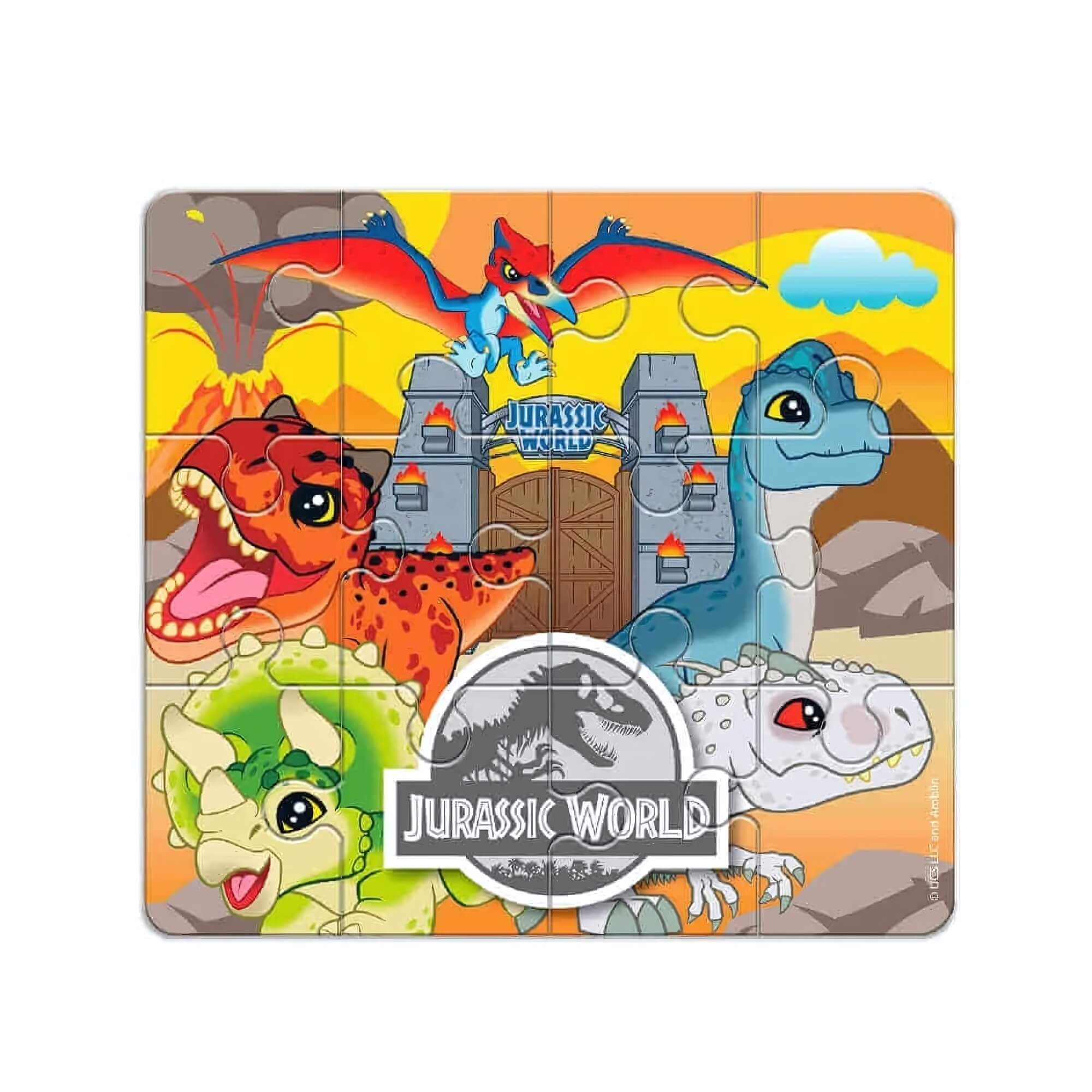 Quebra-Cabeça Infantil Progressivo 12/24/36 Peças Jurassic World Mimo Toys - 2052